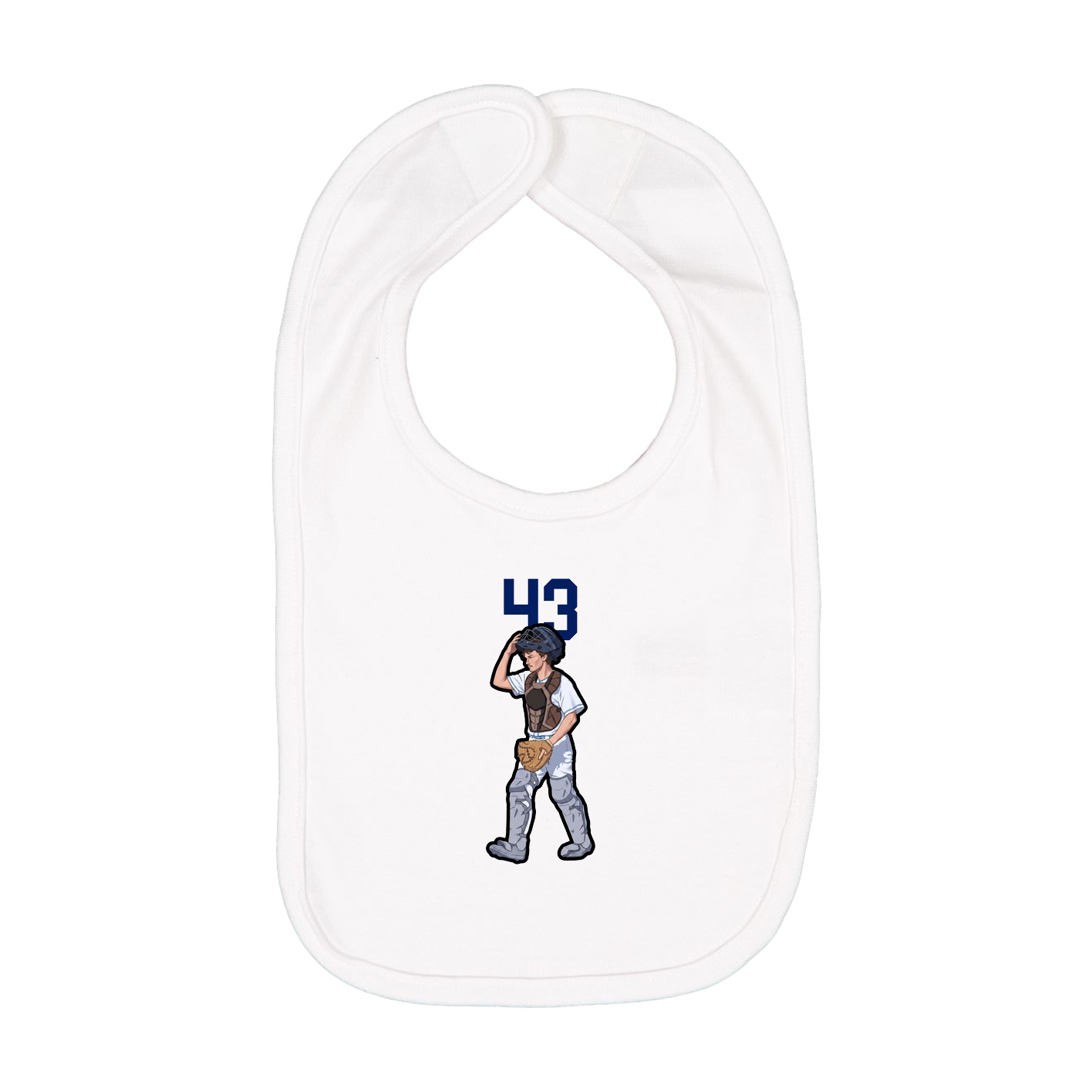 Infant Bib — Number Top in White