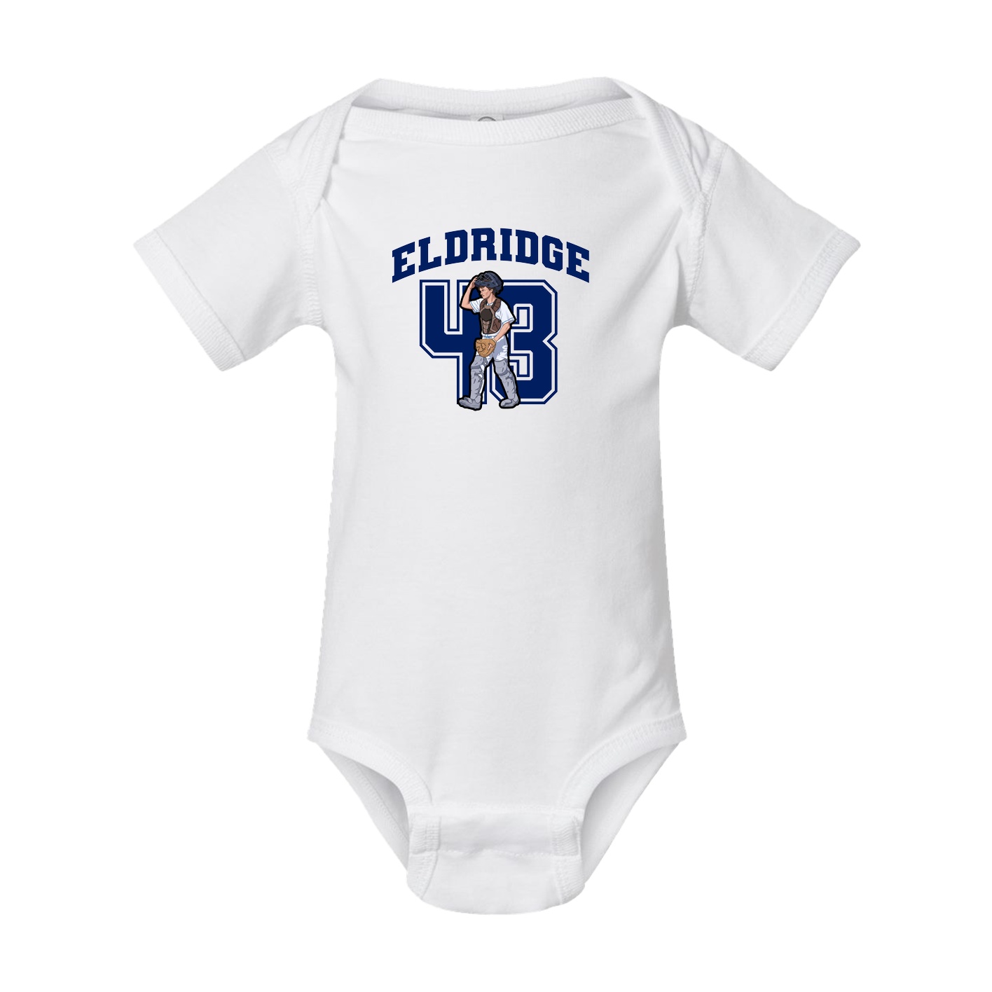 Baby Onesie — Number in White