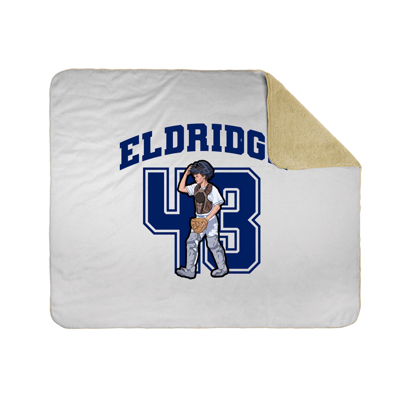 Throw Blanket — Number in White