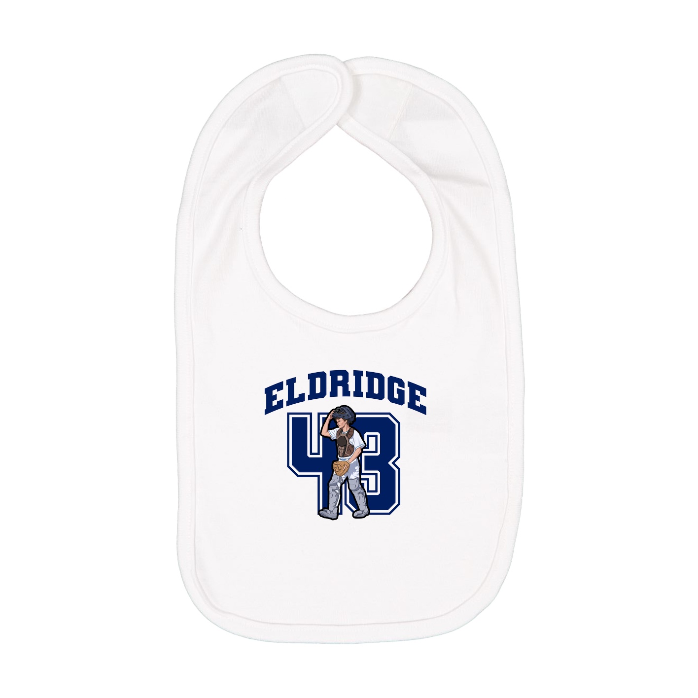 Infant Bib — Number in White