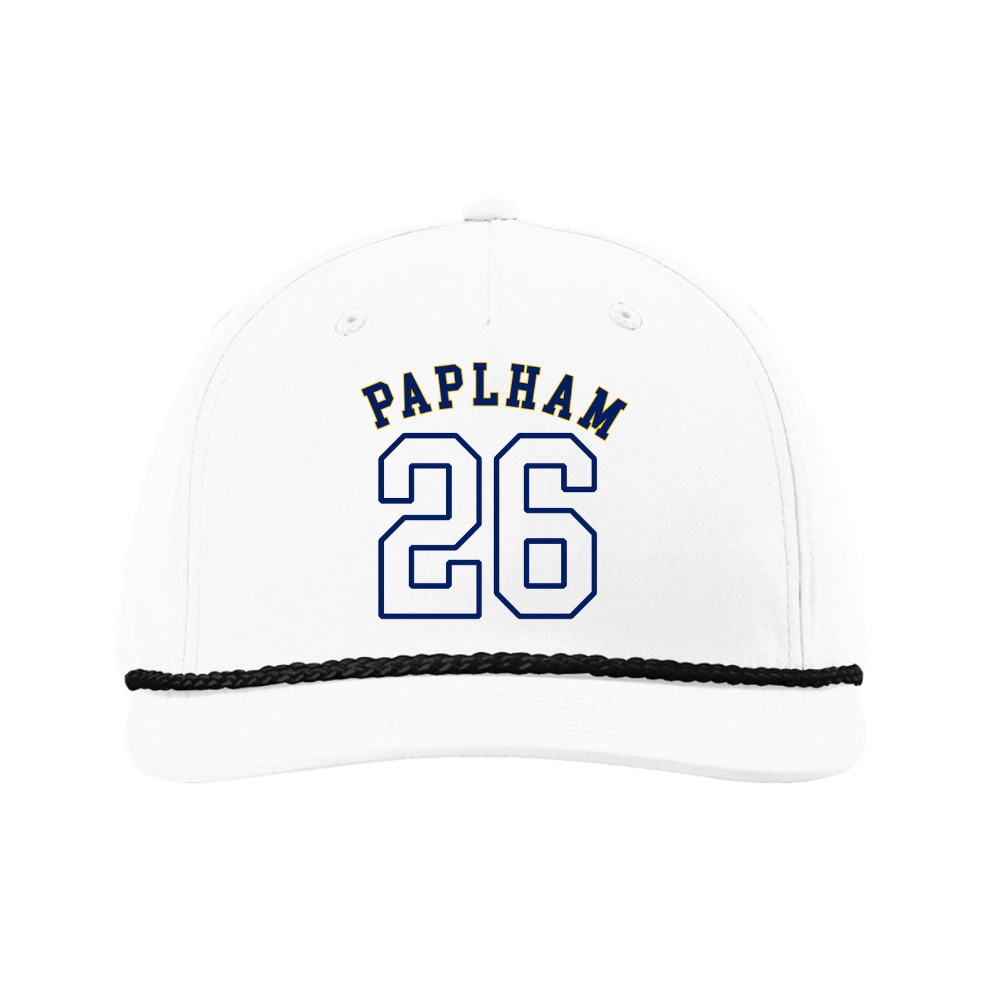Five-Panel Classic Rope Cap — Shirsey Arch in White