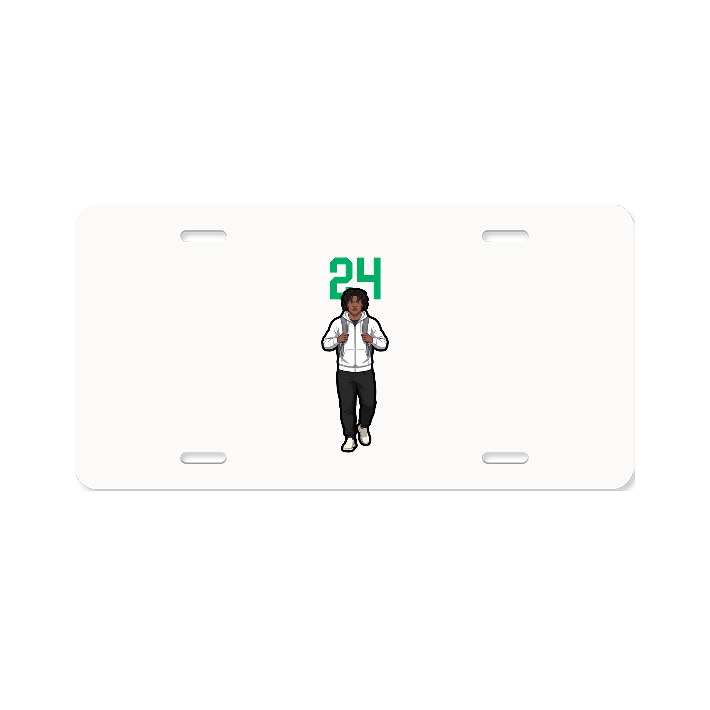 License Plate — Number Top in Classic