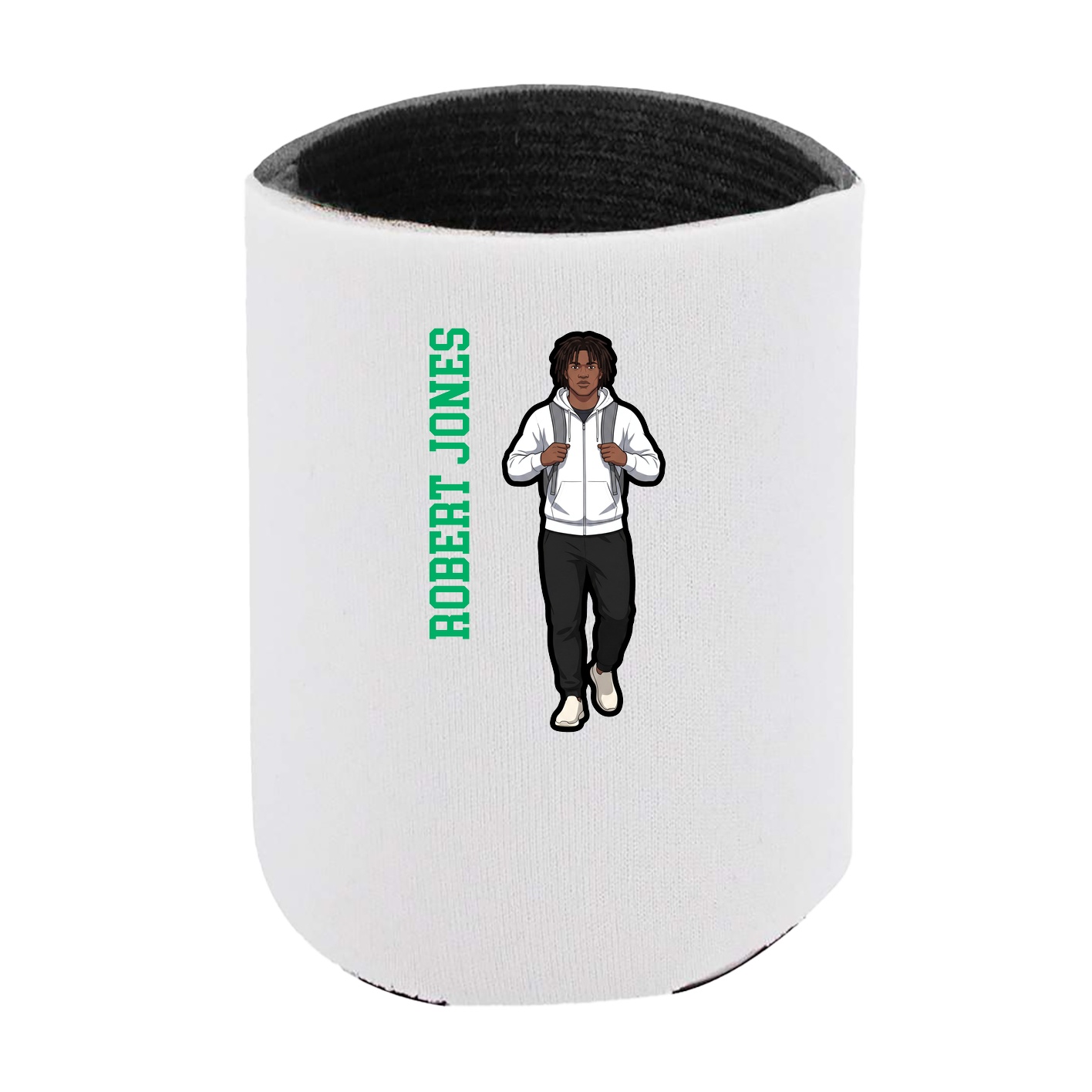 Can Holder — Name Vertical in White