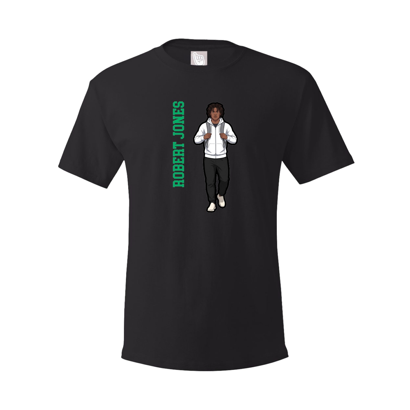 Tee — Name Vertical in Black