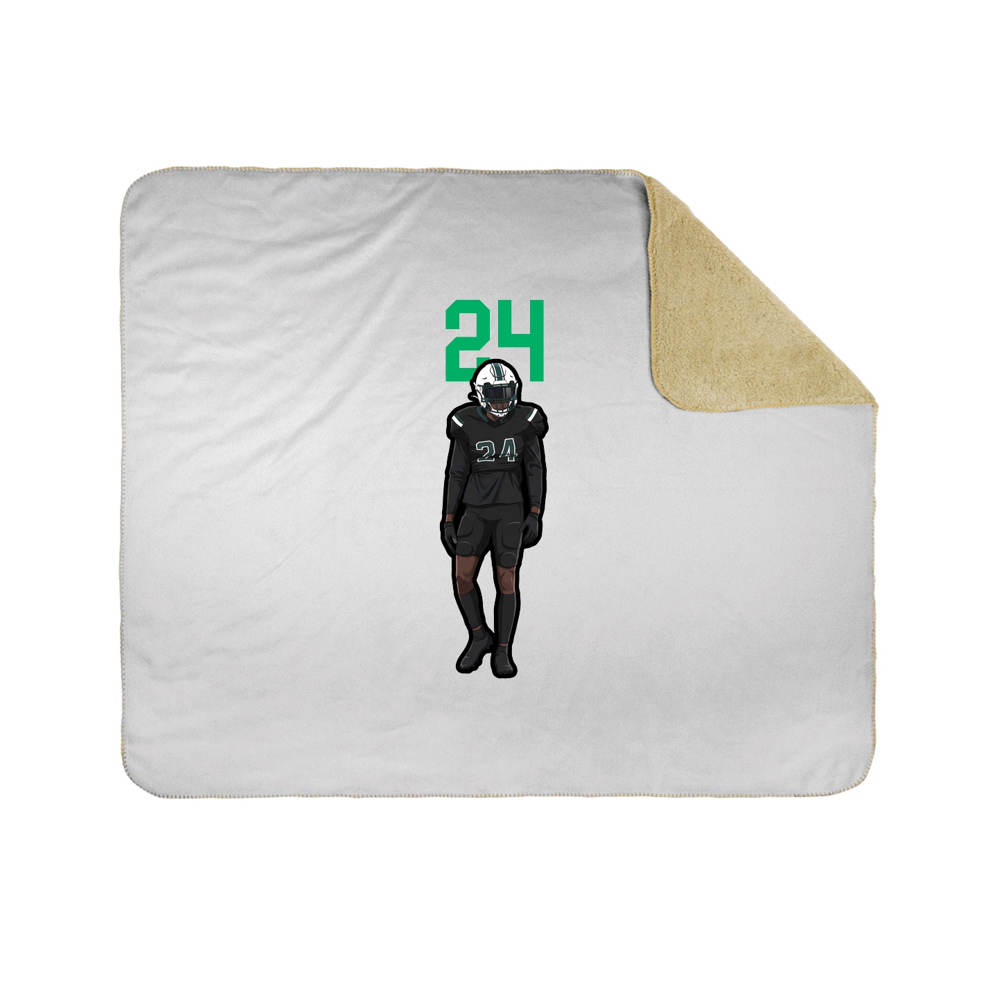 Throw Blanket — Number Top in White