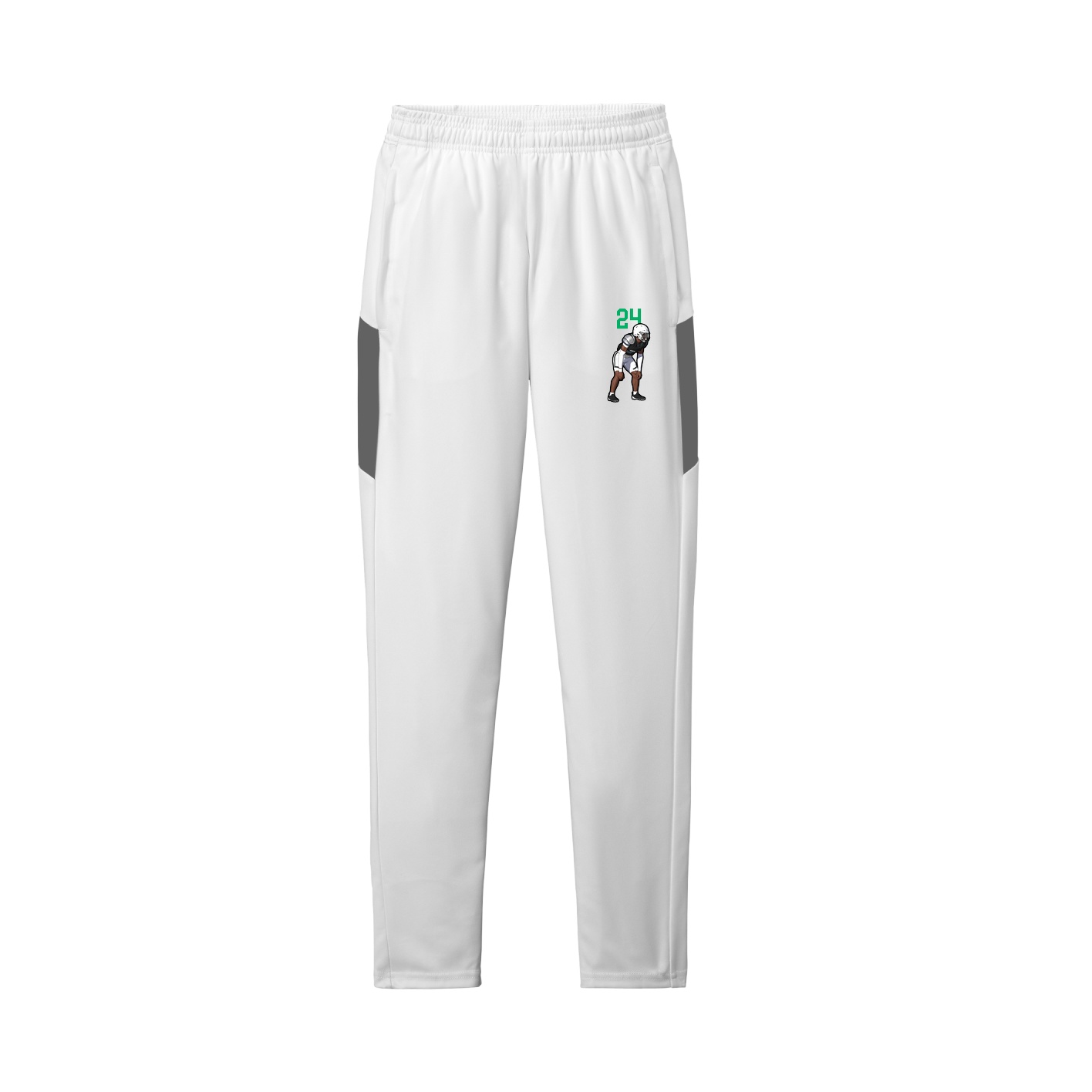 Team Travel Pant — Number Top in White/Grey