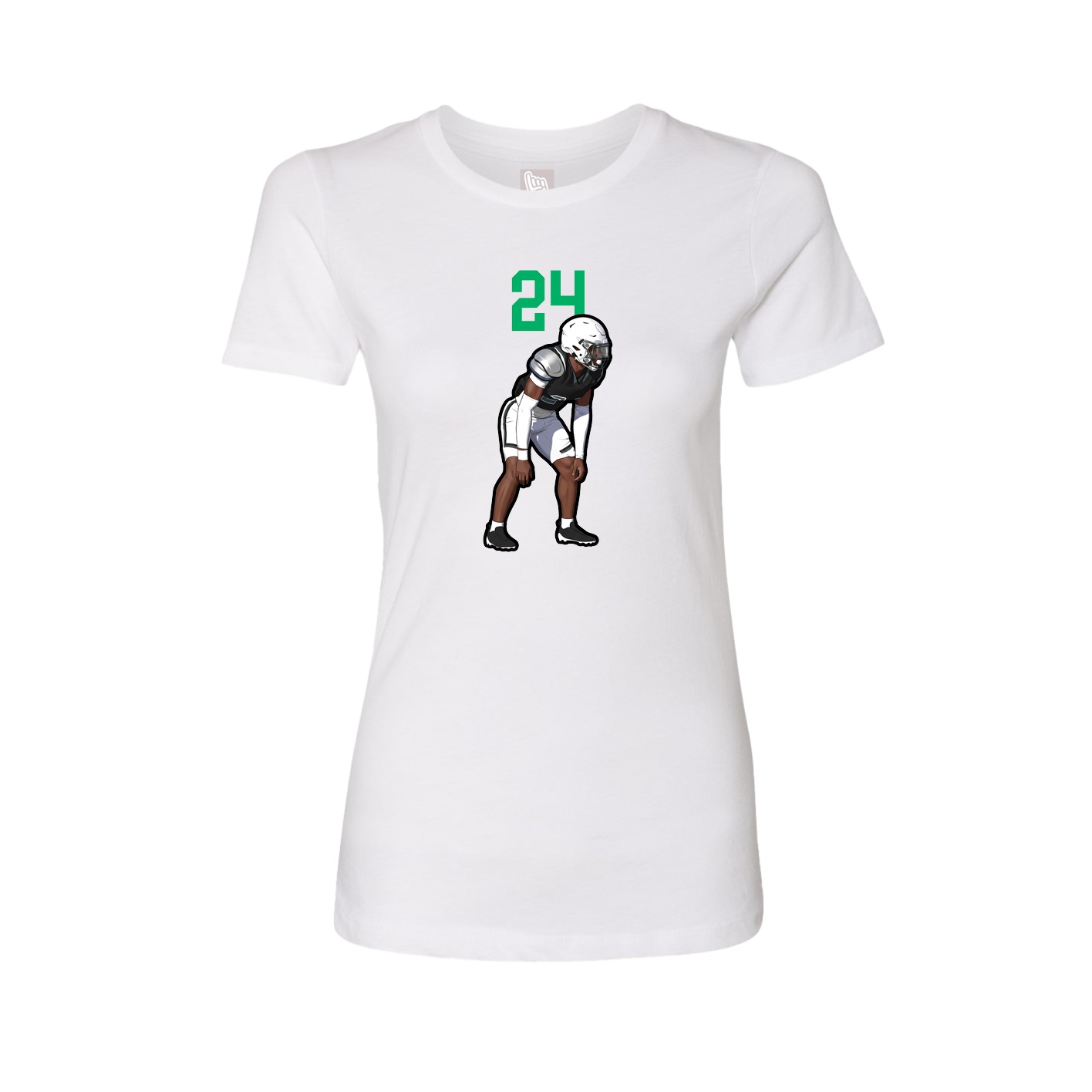 Fitted Women's Tee — Number Top in White