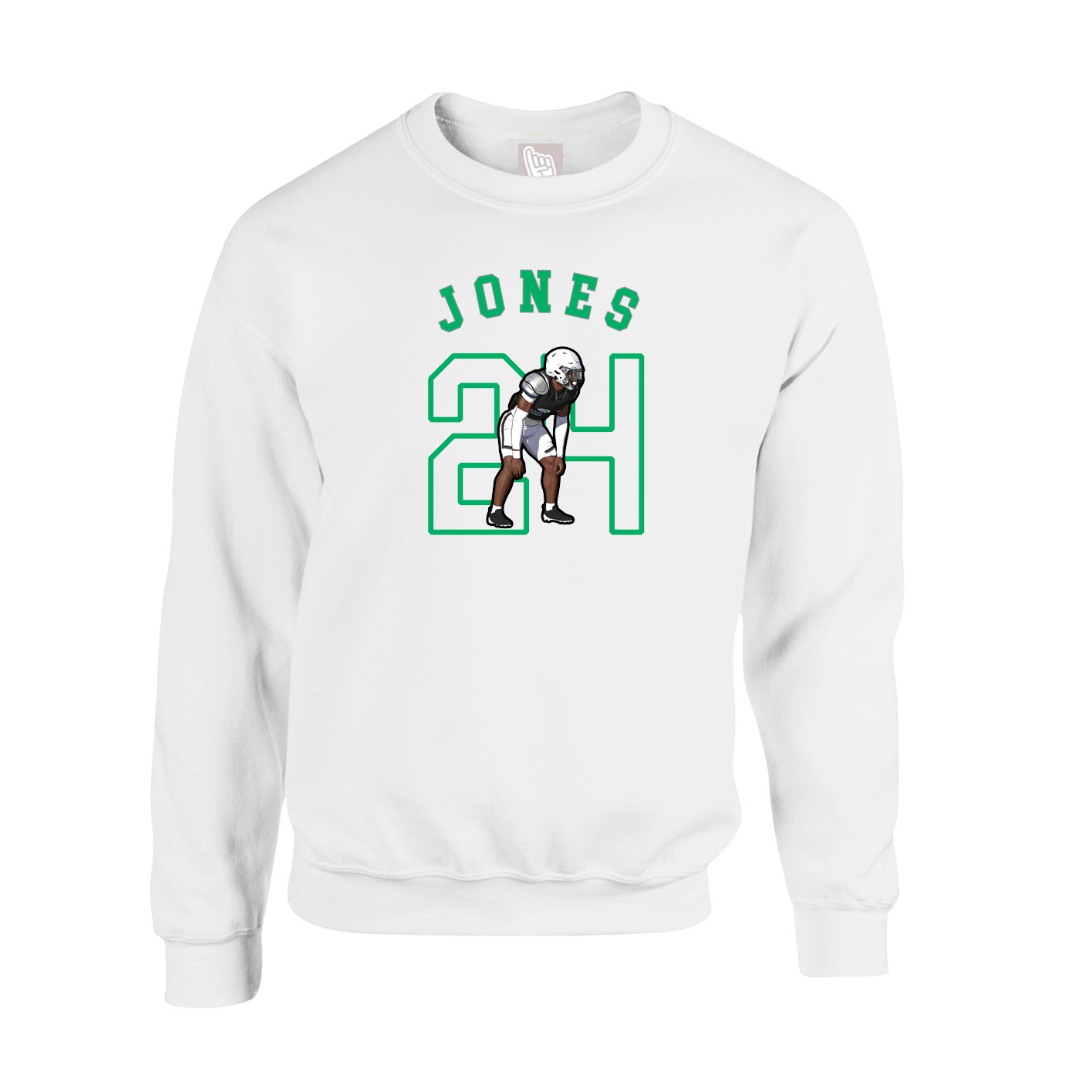 Fleece Crew — Shirsey Arch in White