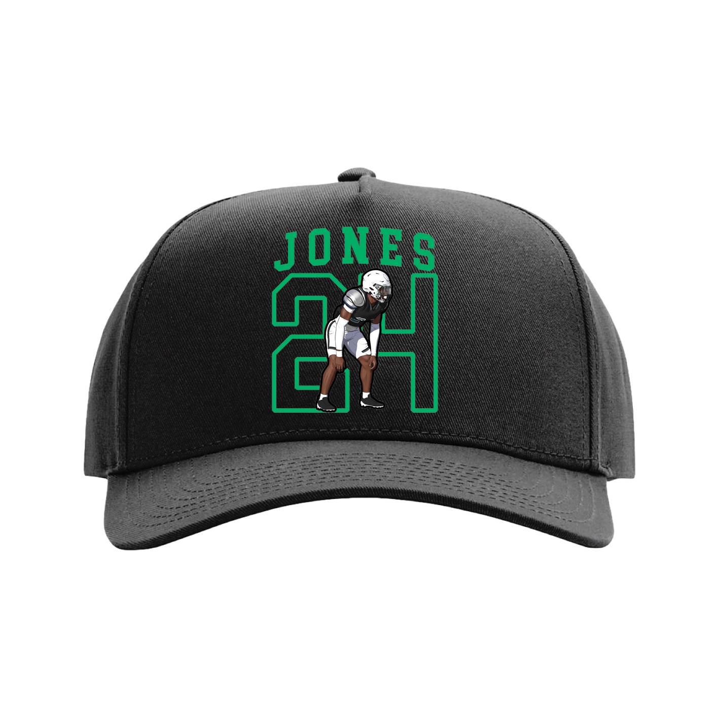 Full Fabric Five-Panel Champ Cap — Shirsey in Black