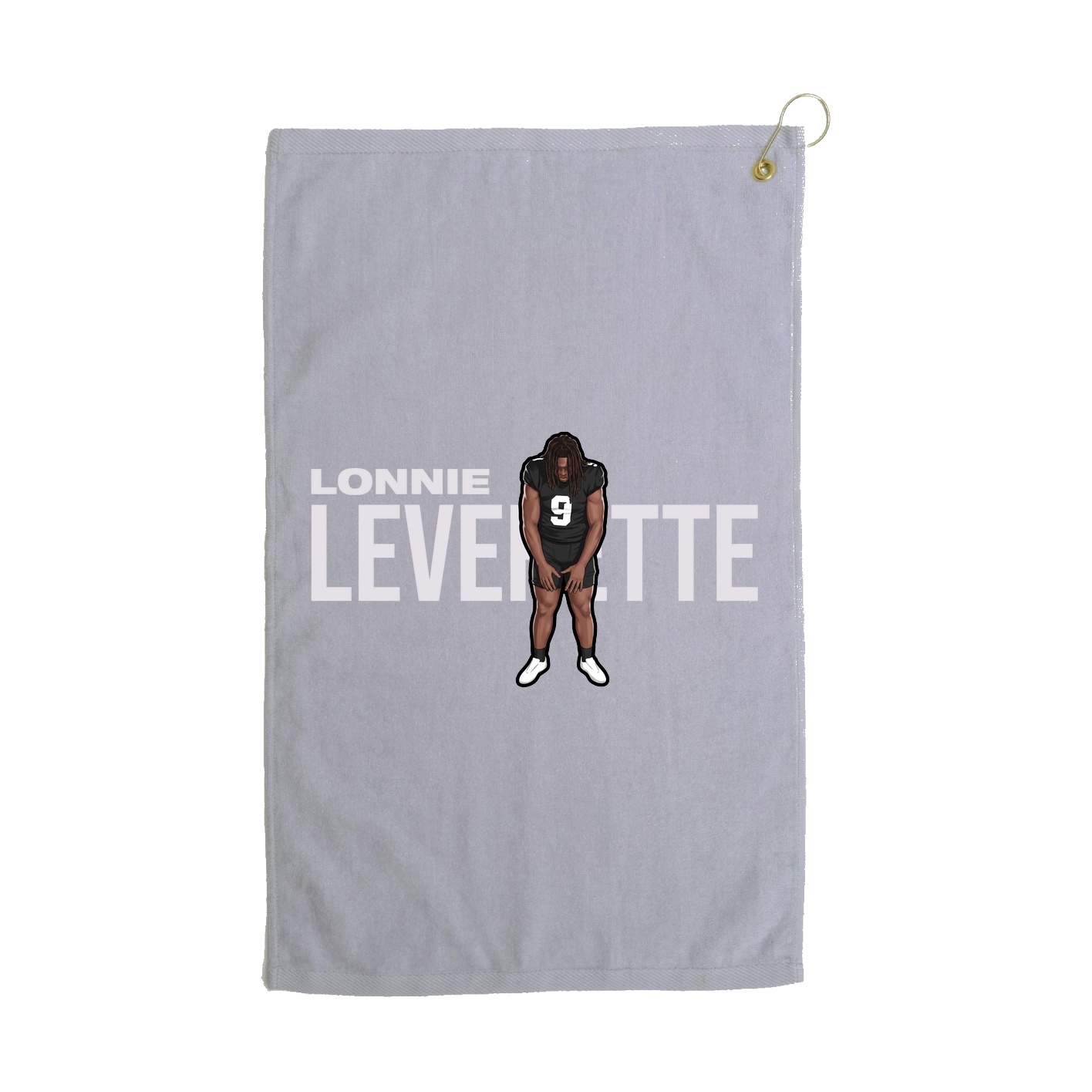 Golf Towel — Player Name in Grey