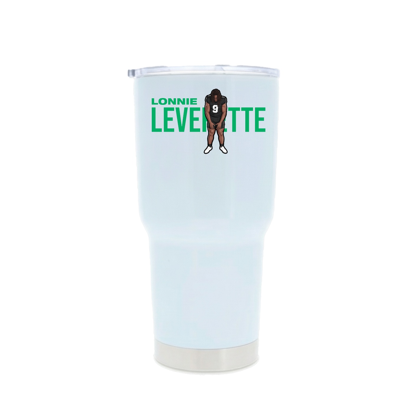 30oz Stainless Steel Tumbler — Player Name in White