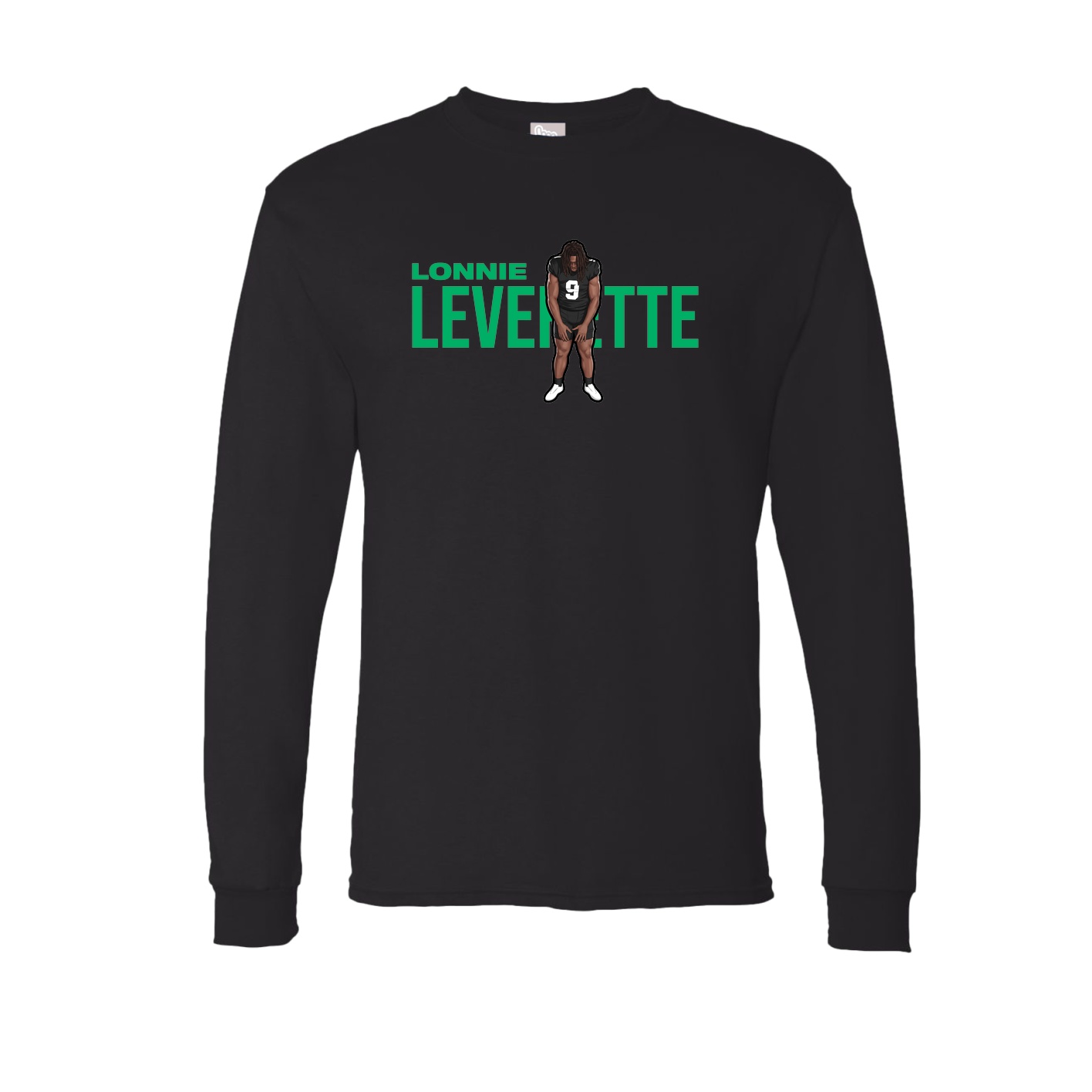 Long Sleeve Tee — Player Name in Black