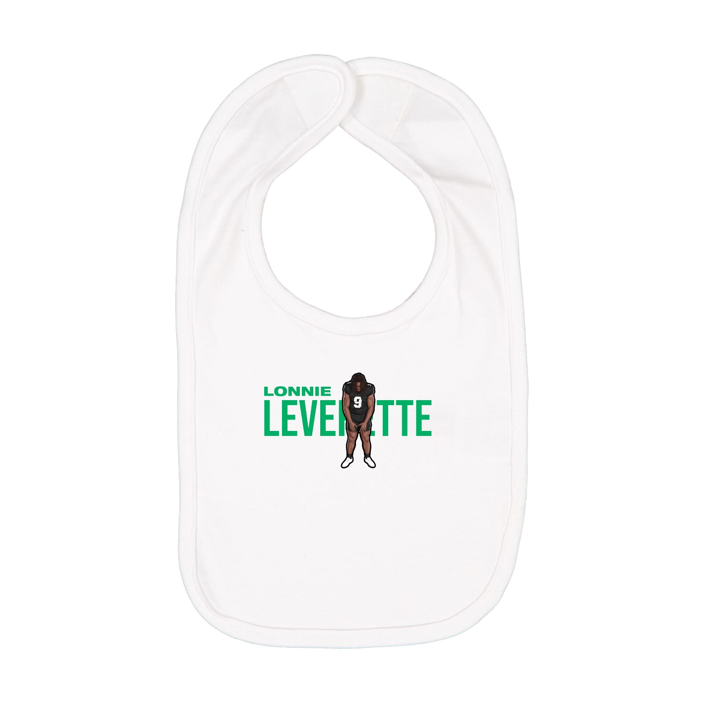 Infant Bib — Player Name in White