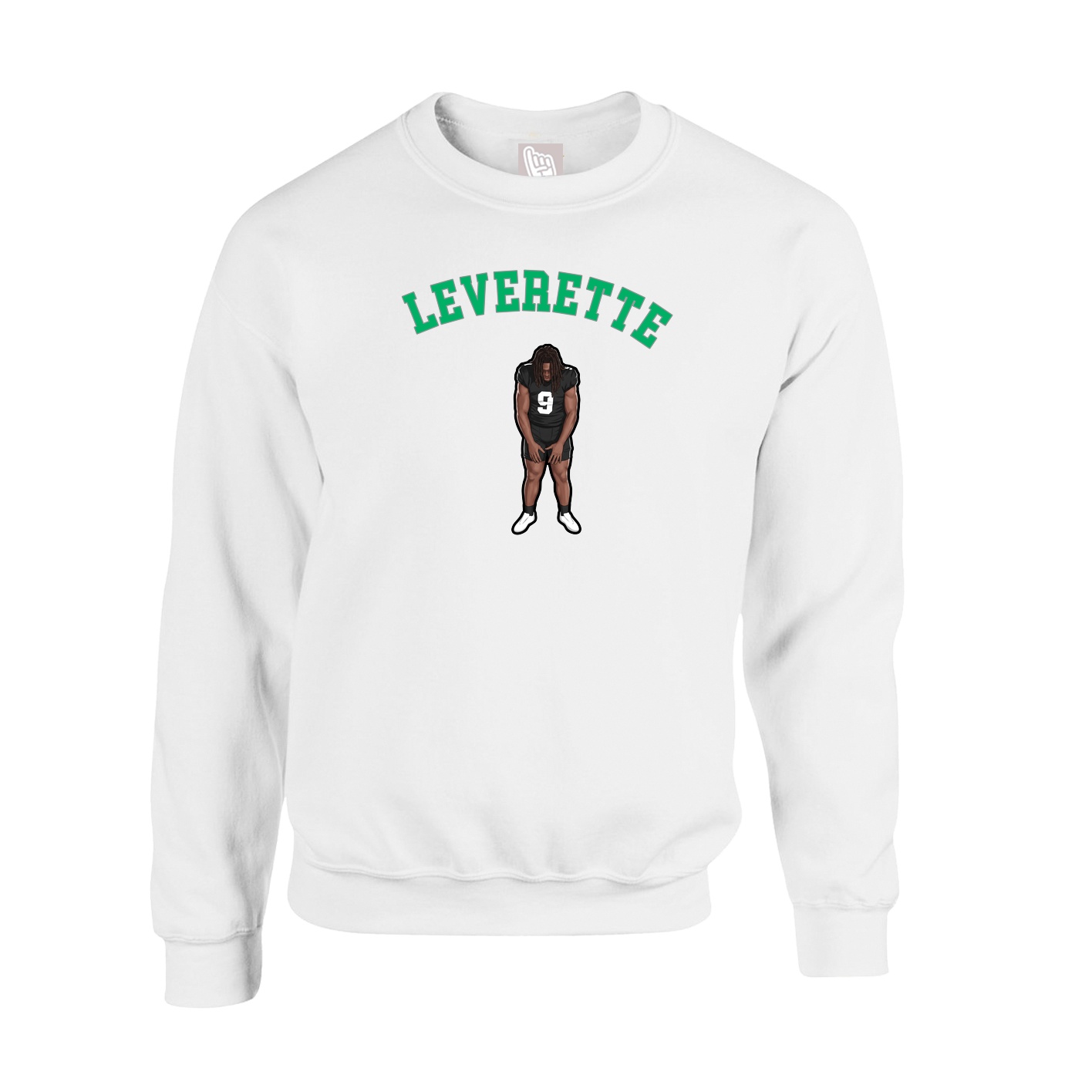 Fleece Crew — Shirsey Arch in White