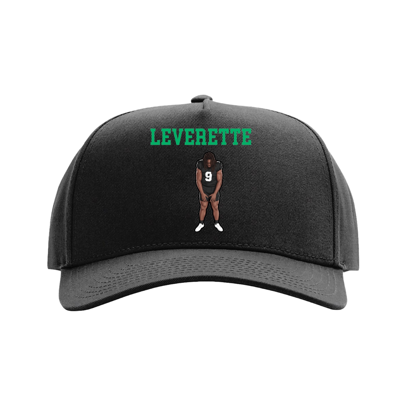 Full Fabric Five-Panel Champ Cap — Shirsey in Black