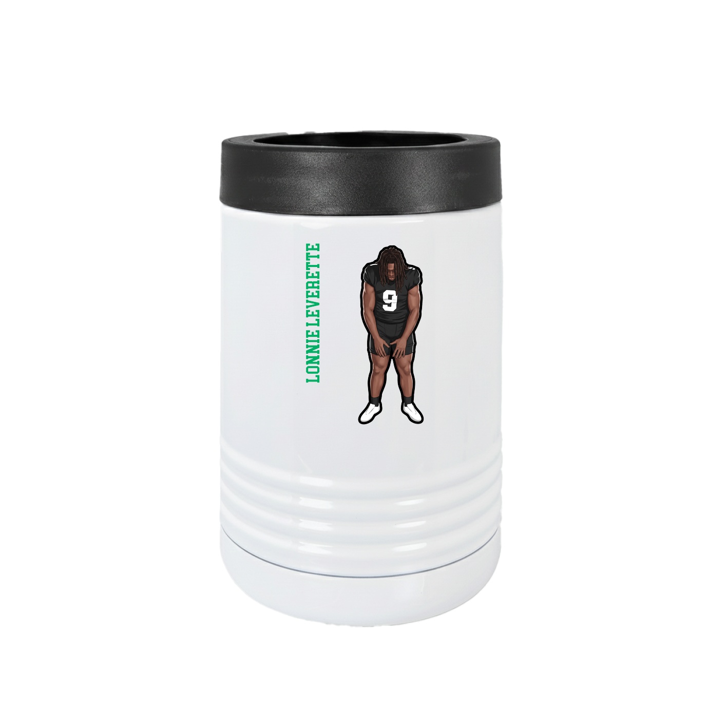 Beverage Holder — Name Vertical in White
