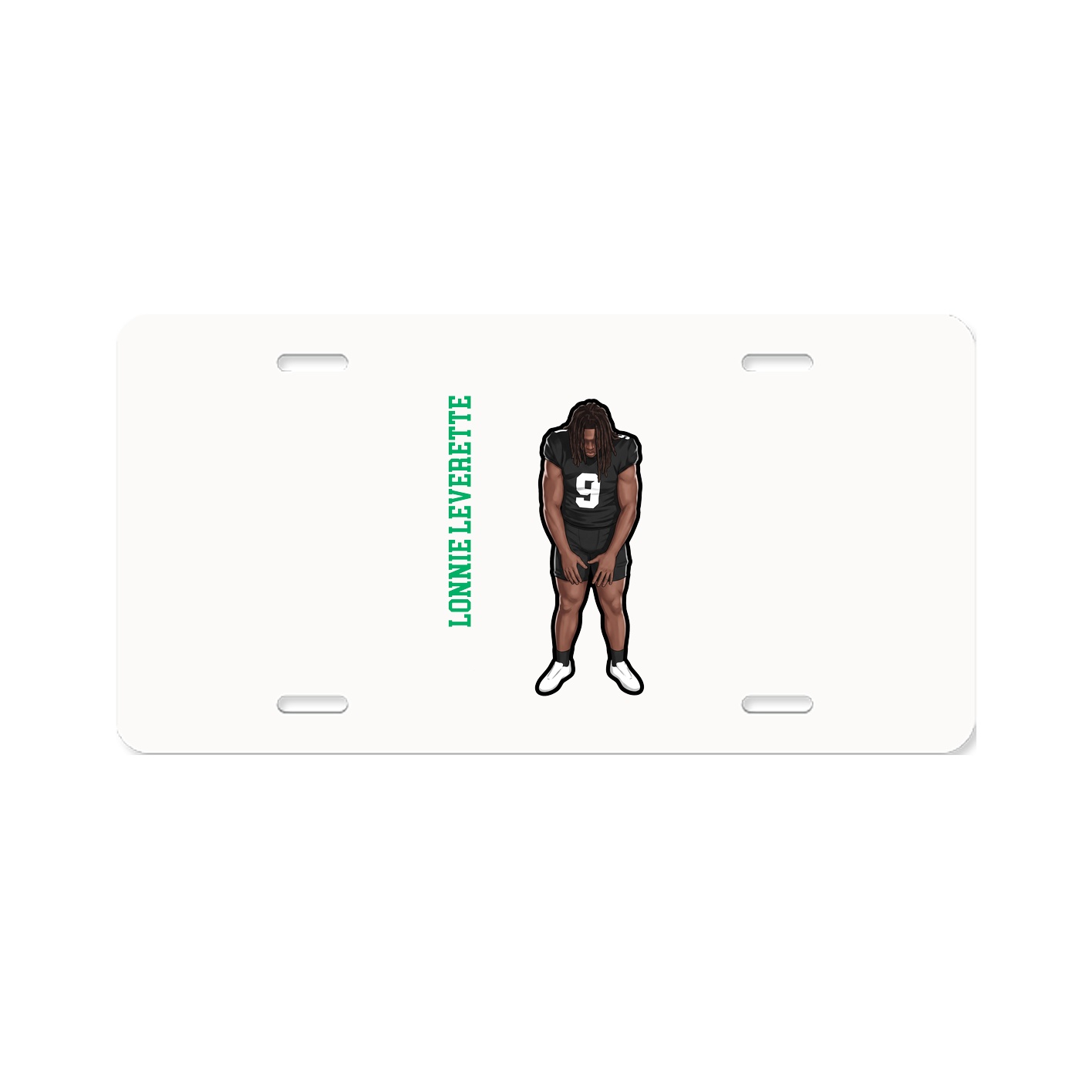License Plate — Name Vertical in Classic