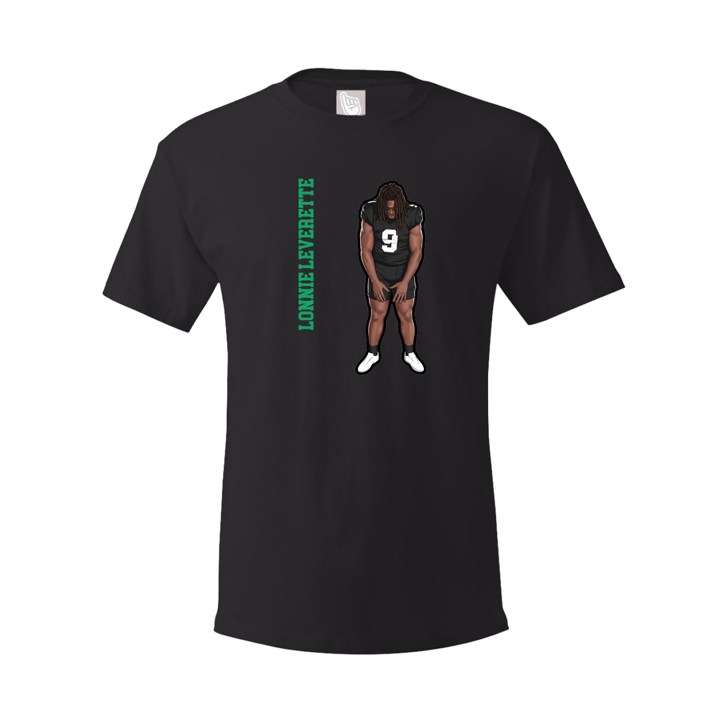 Youth Tee — Name Vertical in Black