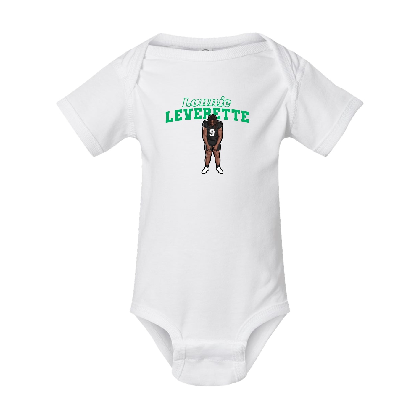 Baby Onesie — Name Arch in White