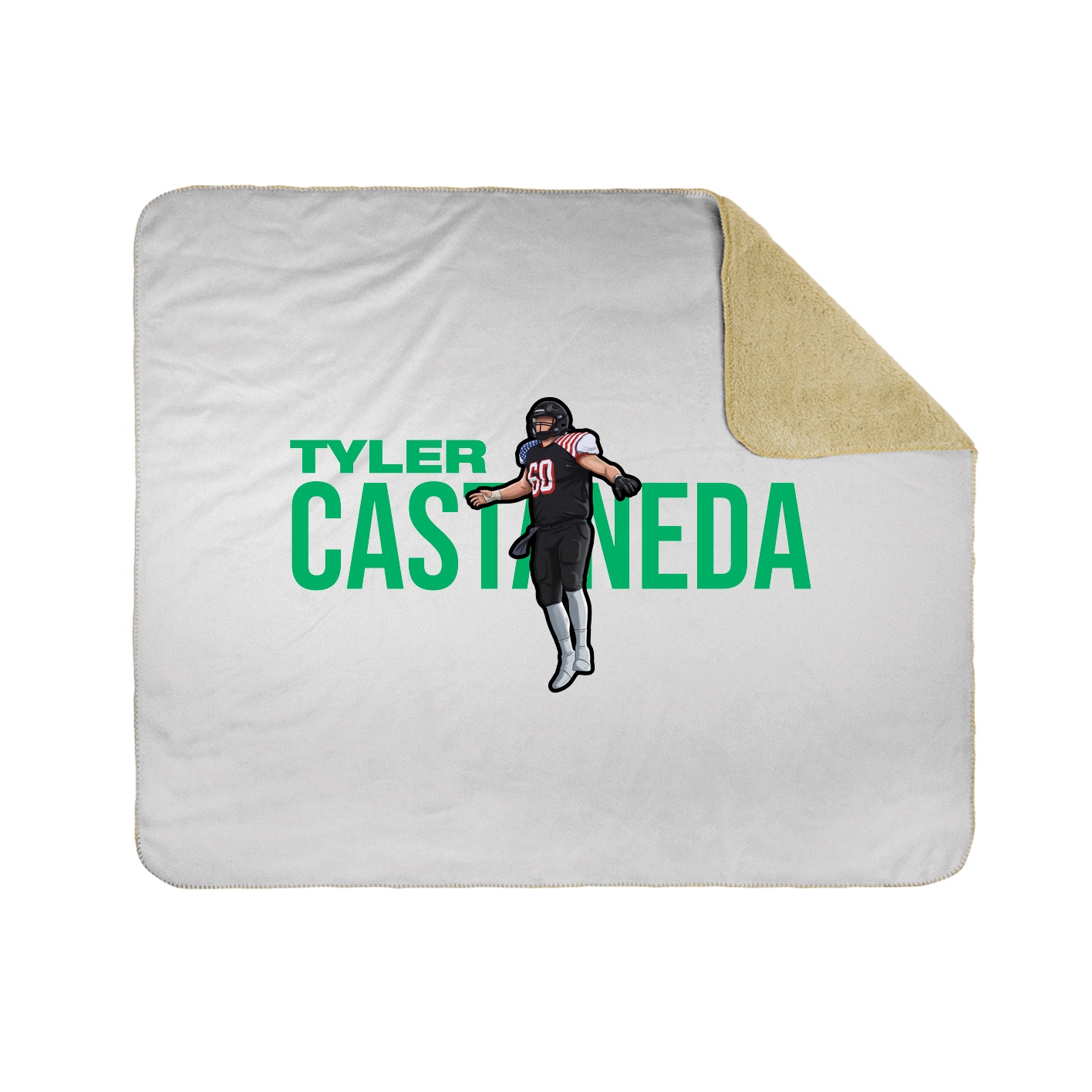 Throw Blanket — Player Name in White