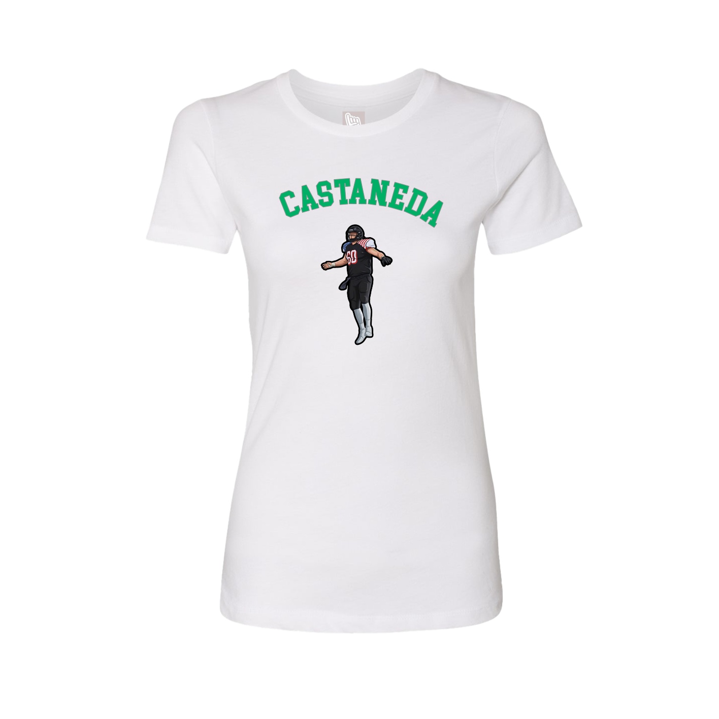 Fitted Women's Tee — Shirsey Arch in White