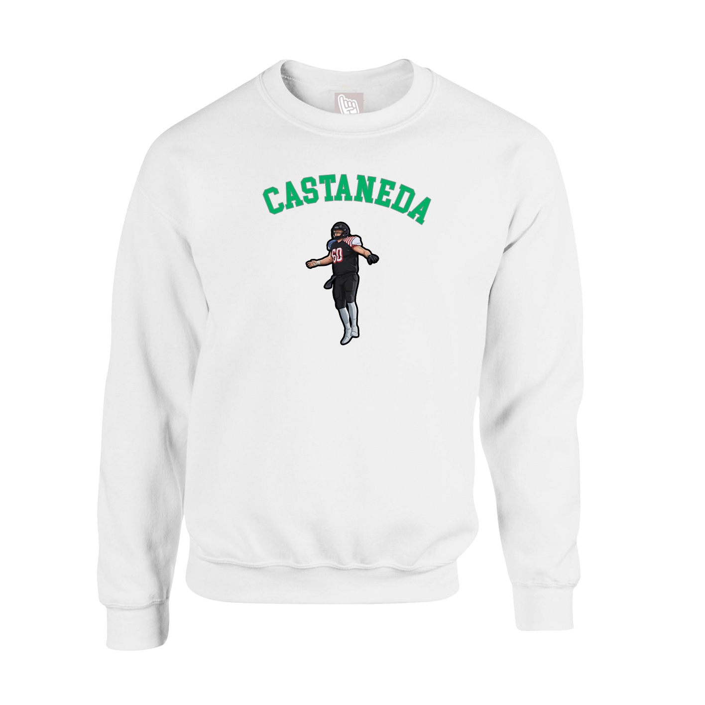 Fleece Crew — Shirsey Arch in White
