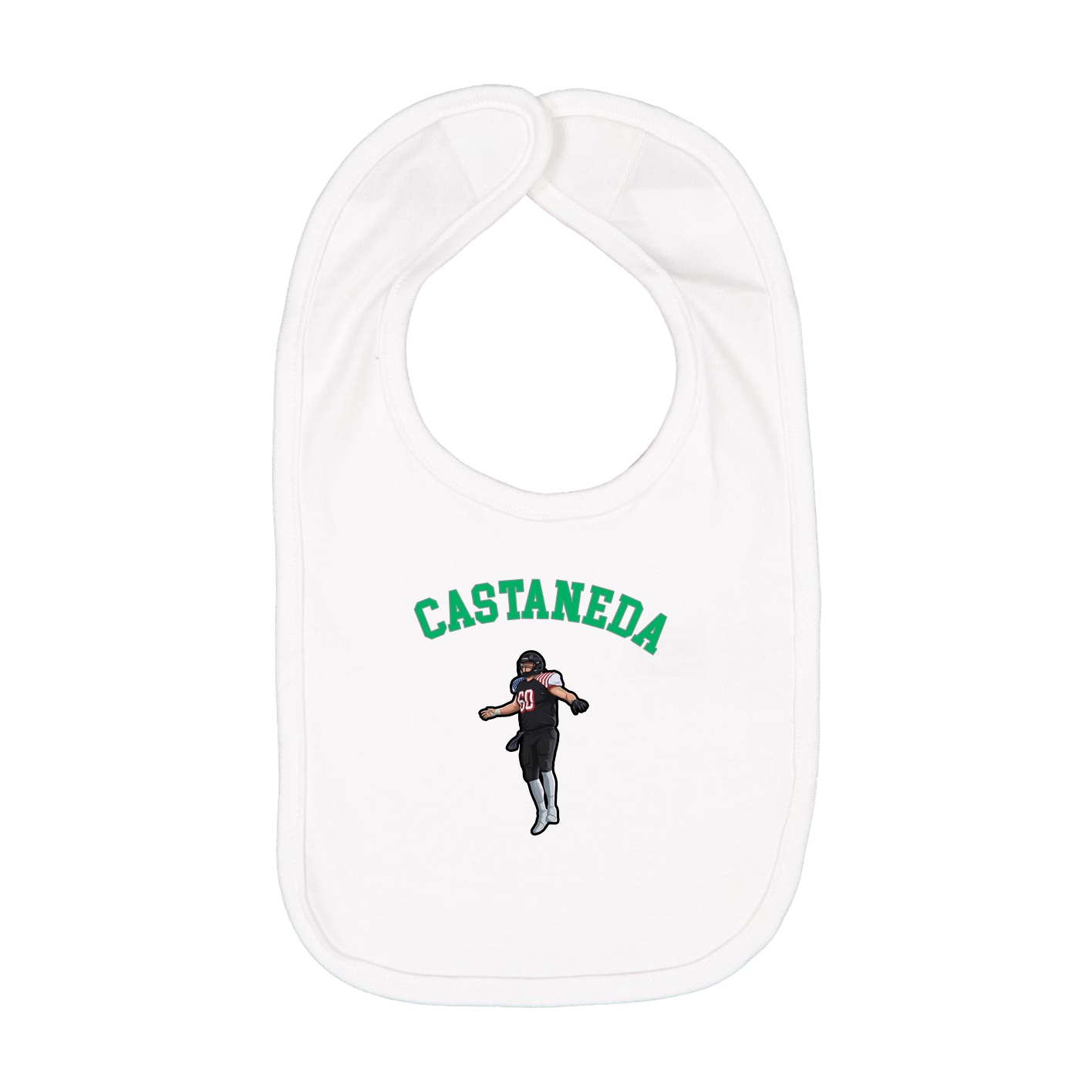 Infant Bib — Shirsey Arch in White