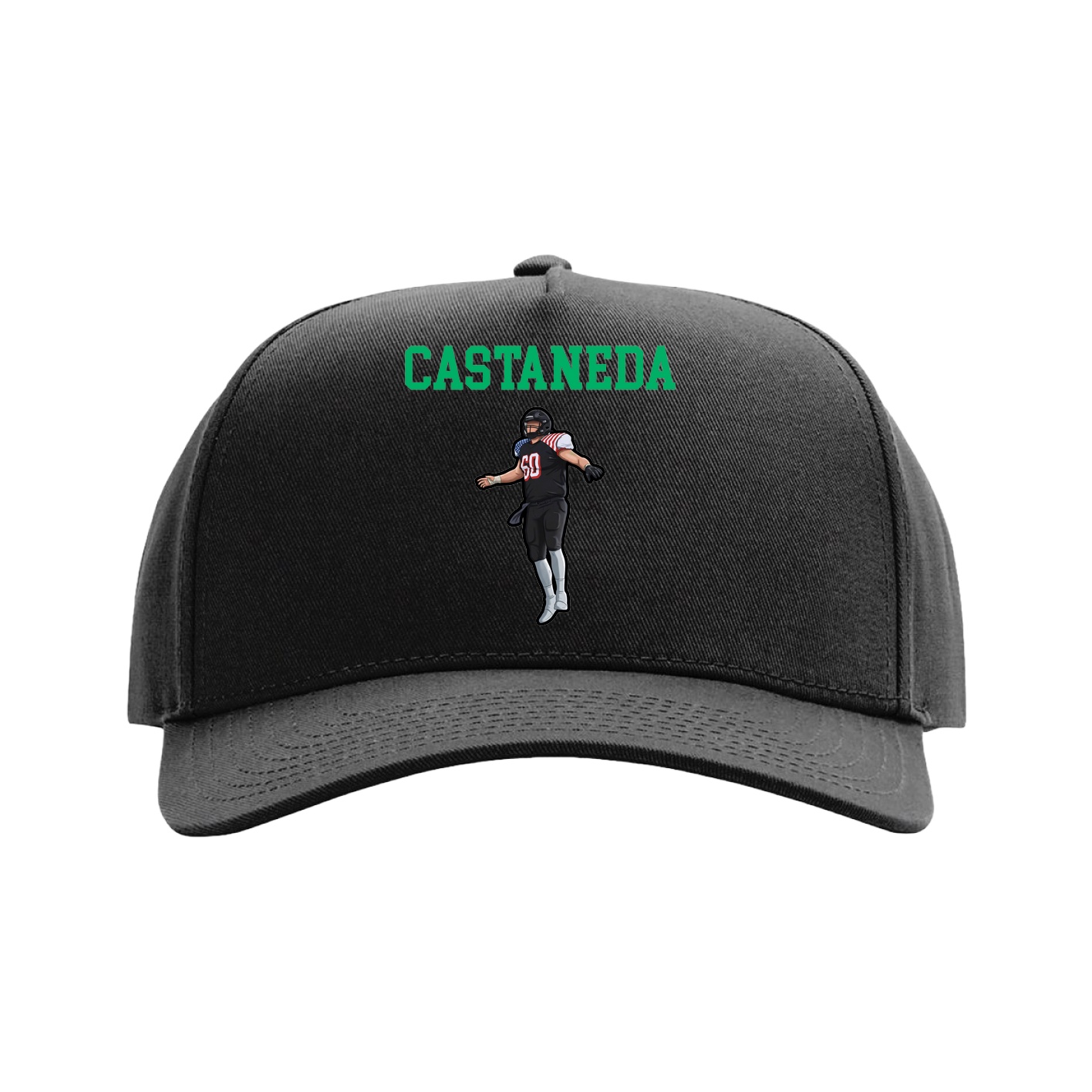 Full Fabric Five-Panel Champ Cap — Shirsey in Black
