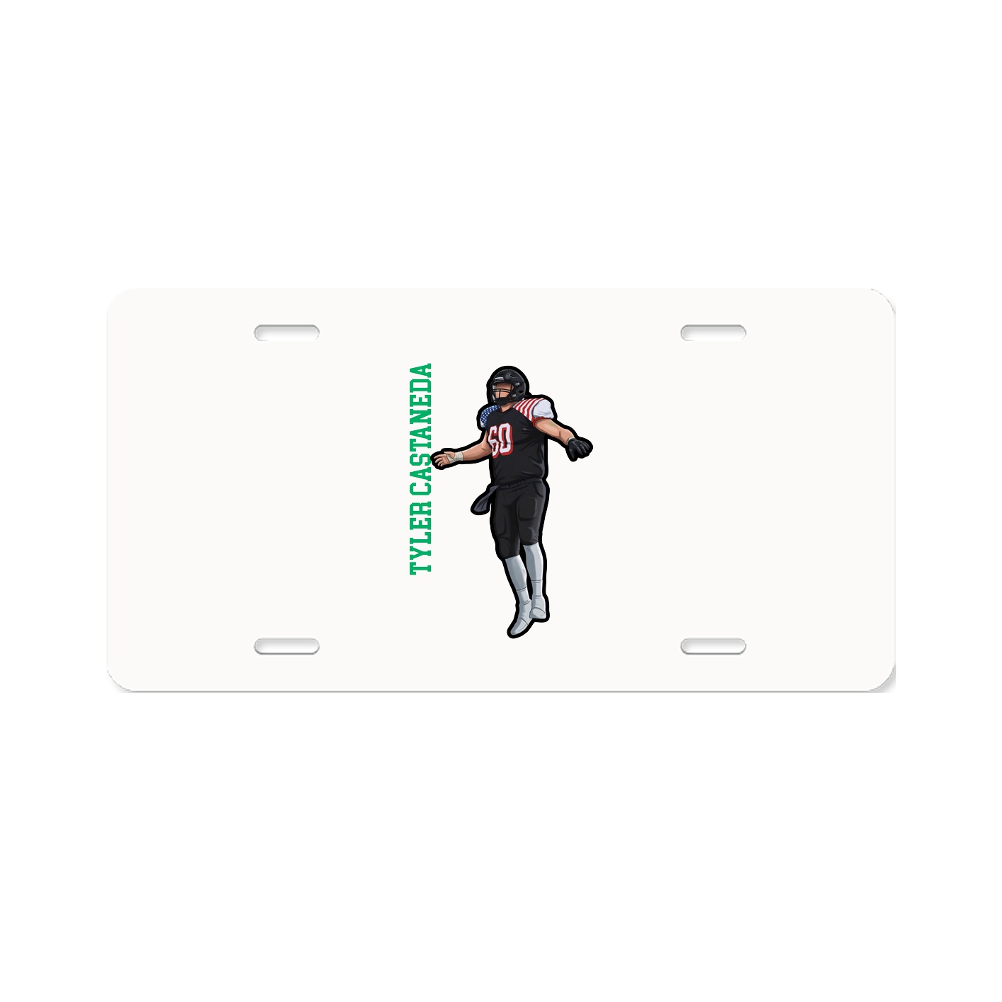 License Plate — Name Vertical in Classic