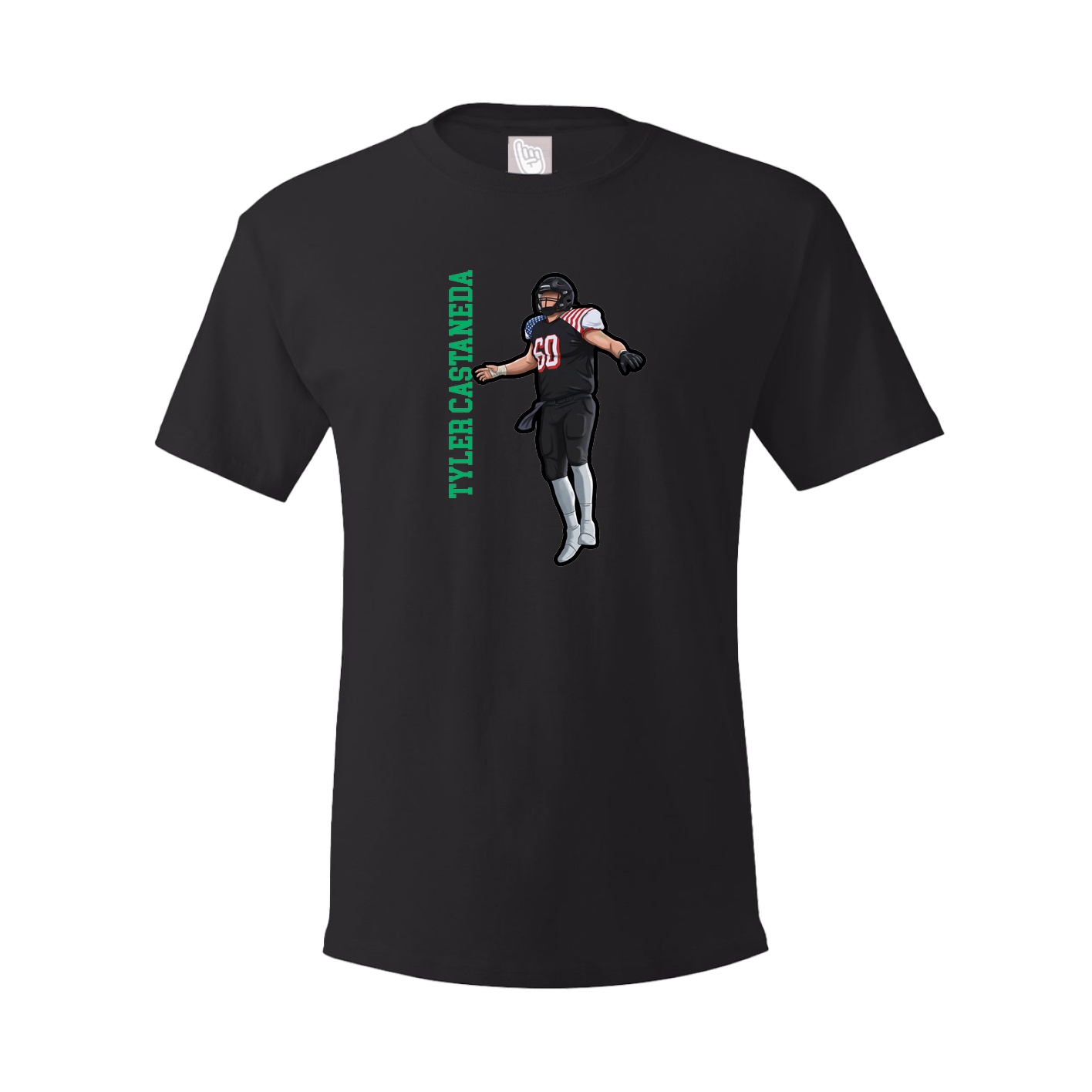 Tee — Name Vertical in Black
