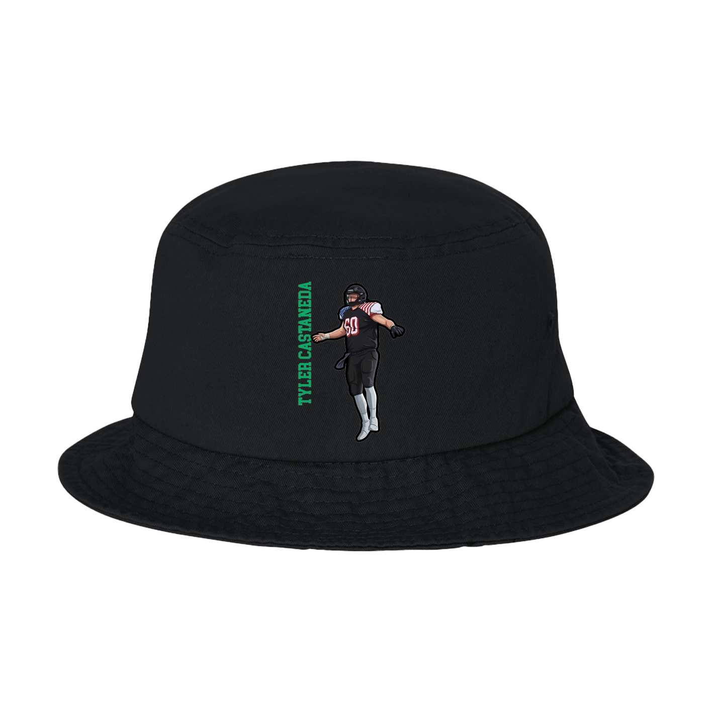 Bucket Cap — Name Vertical in Black