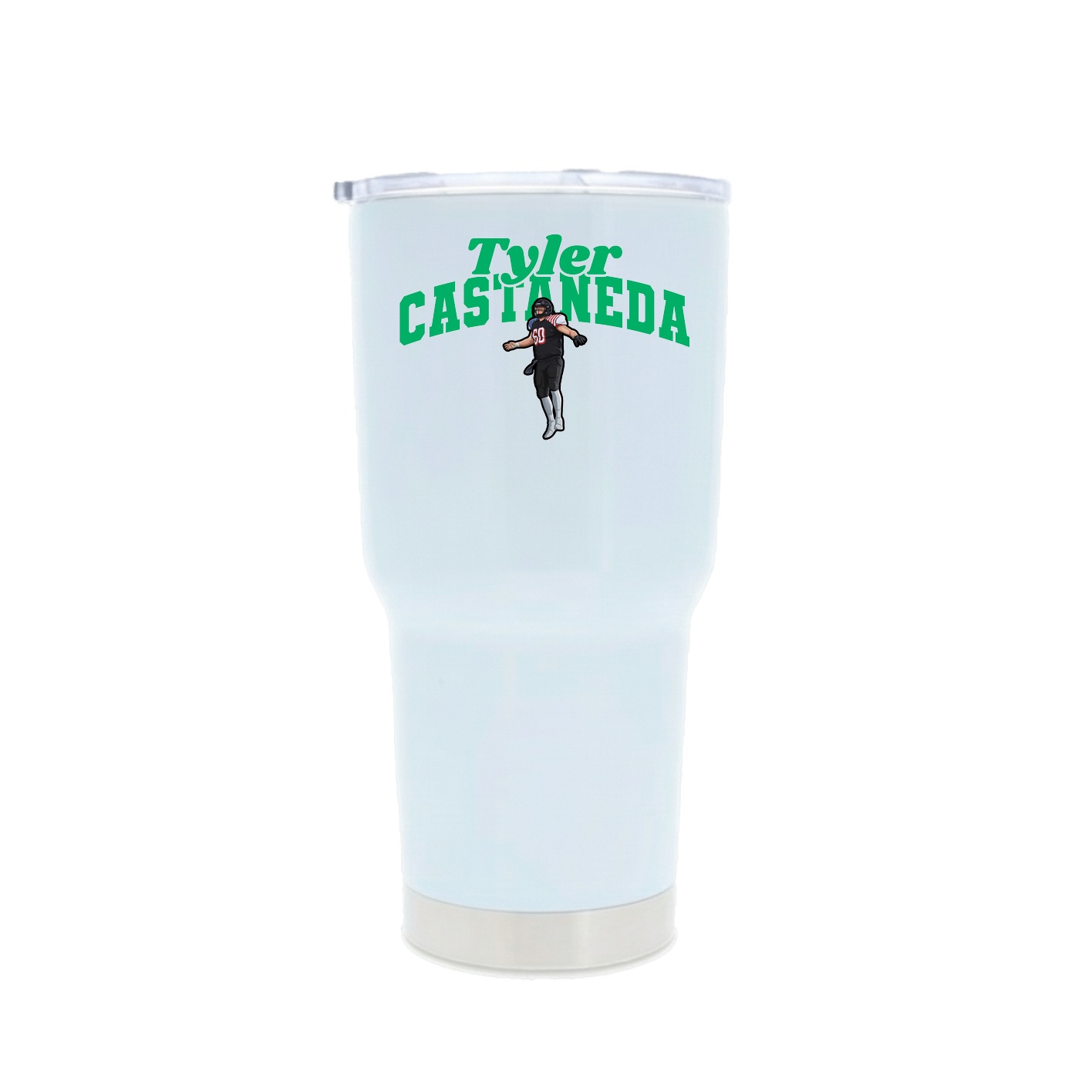 30oz Stainless Steel Tumbler — Signature Arch in White