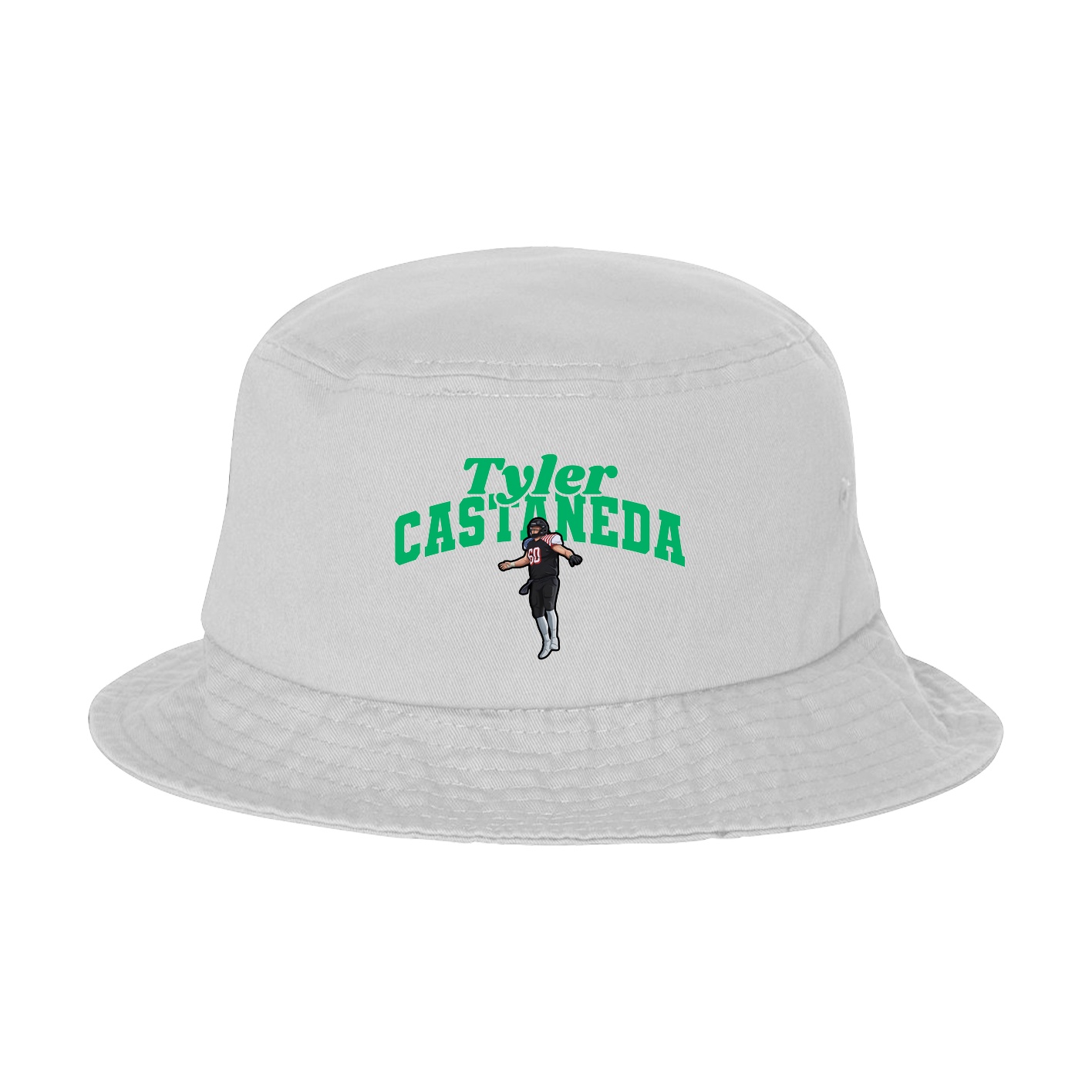 Bucket Cap — Signature Arch in White