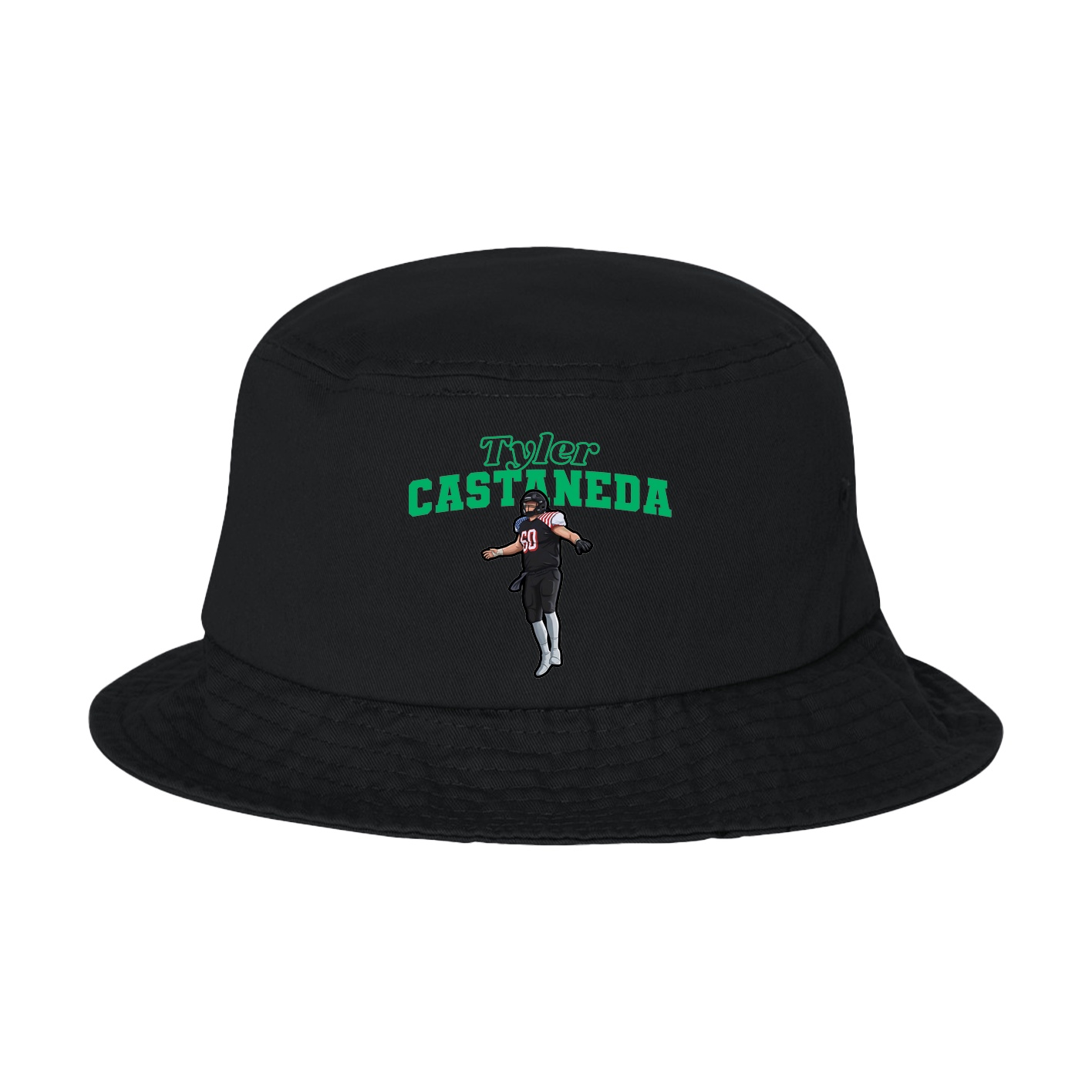 Bucket Cap — Name Arch in Black