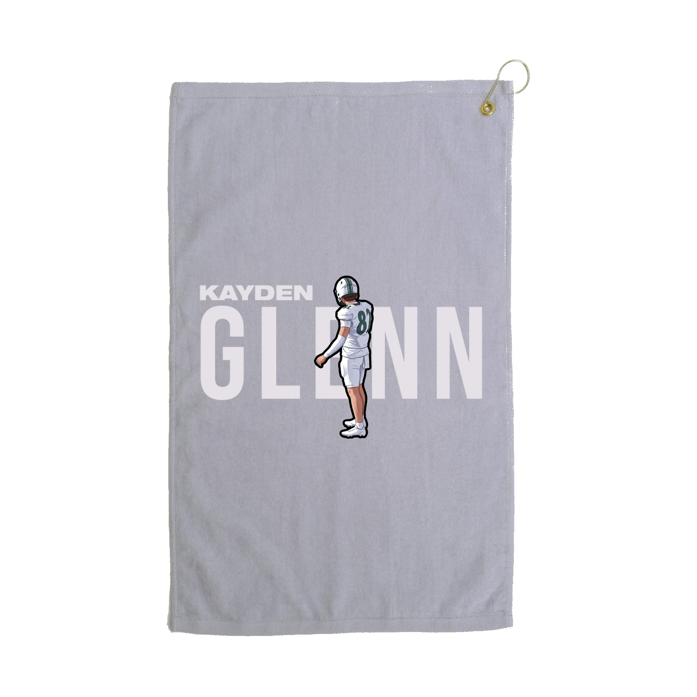 Golf Towel — Player Name in Grey