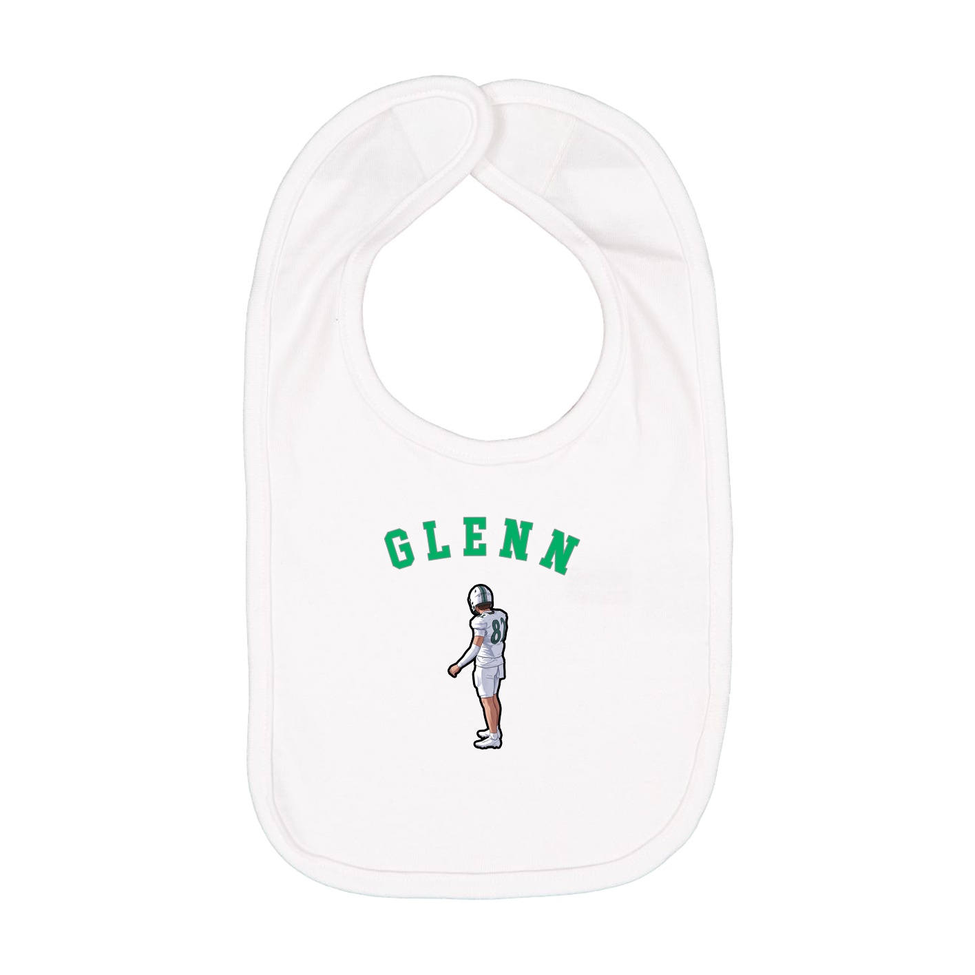 Infant Bib — Shirsey Arch in White