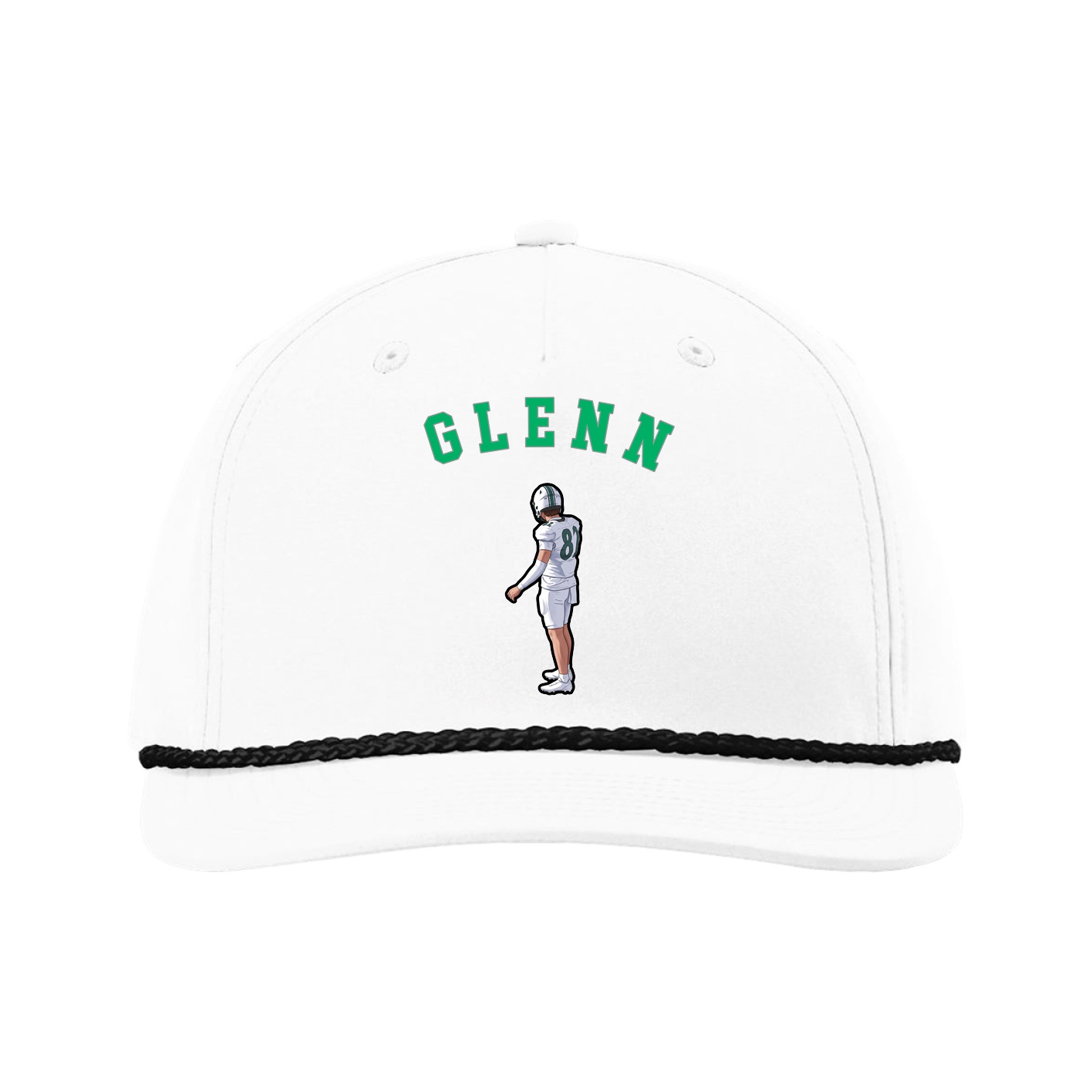 Five-Panel Classic Rope Cap — Shirsey Arch in White