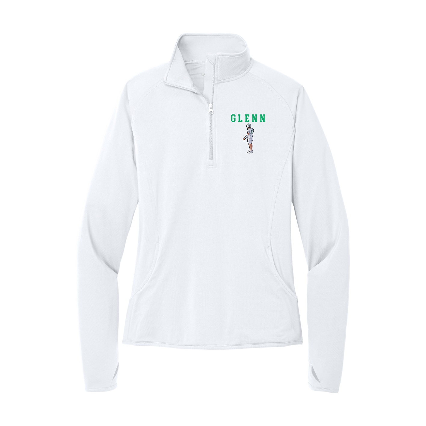 Women's Q-Zip Pullover — Shirsey in White
