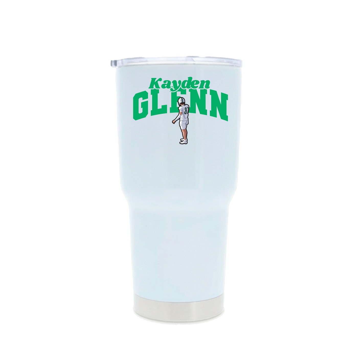 30oz Stainless Steel Tumbler — Signature Arch in White