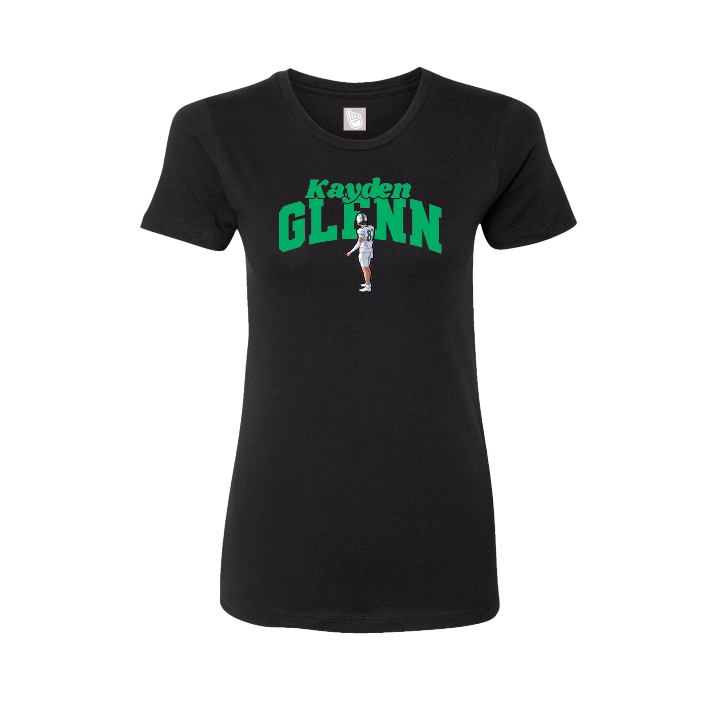 Fitted Women's Tee — Signature Arch in Black