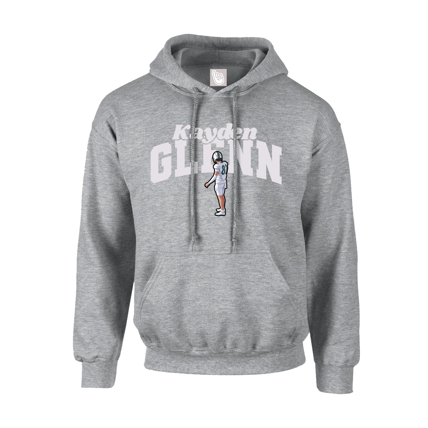 Youth Hoodie — Signature Arch in Grey