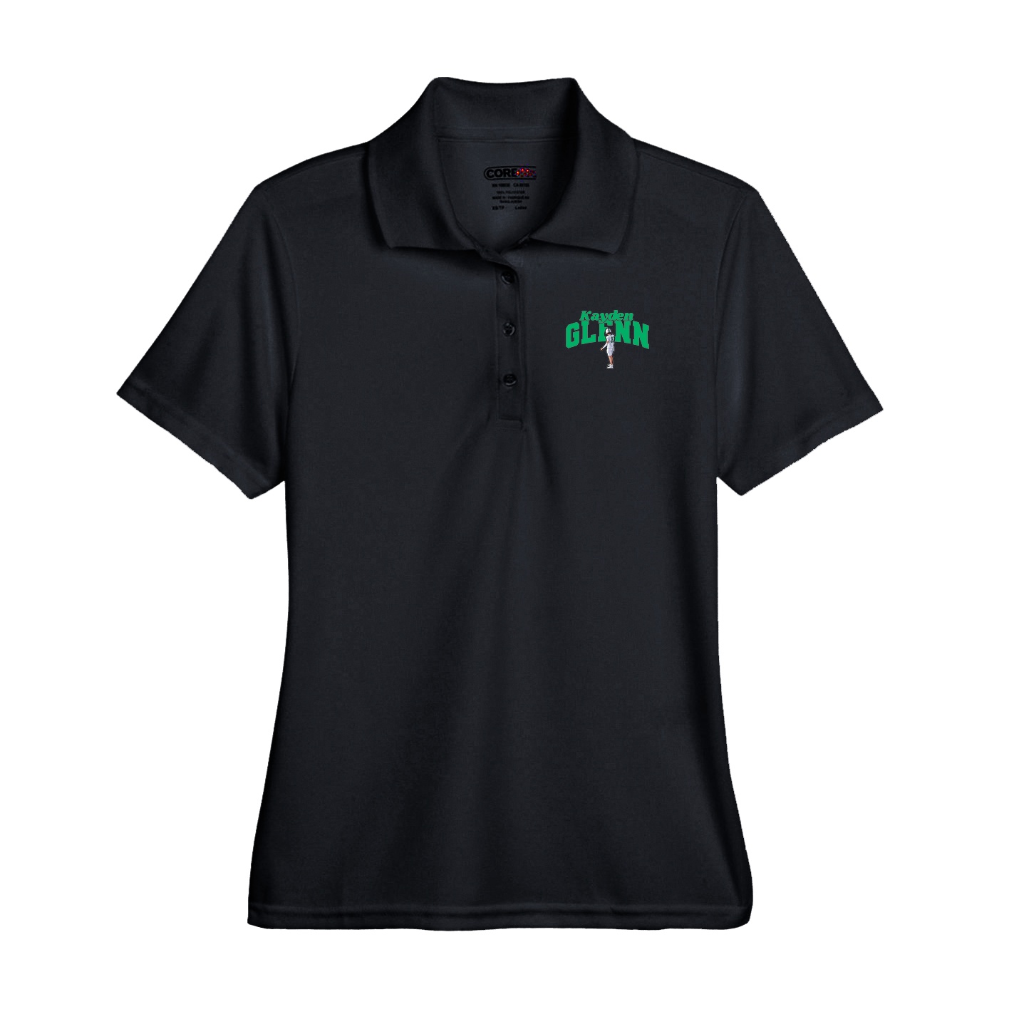 Performance Polo — Signature Arch in Black