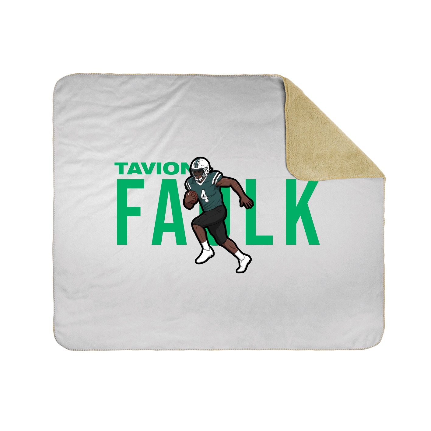 Throw Blanket — Player Name in White