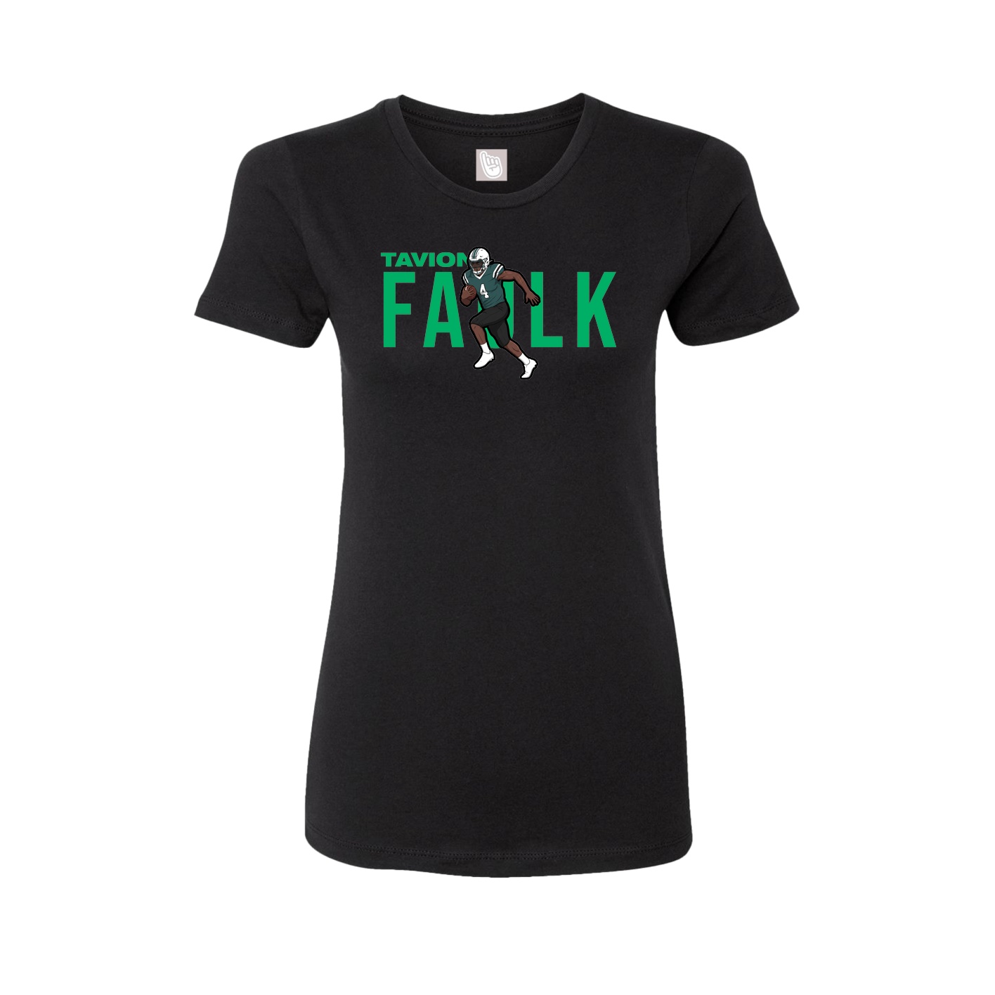 Fitted Women's Tee — Player Name in Black