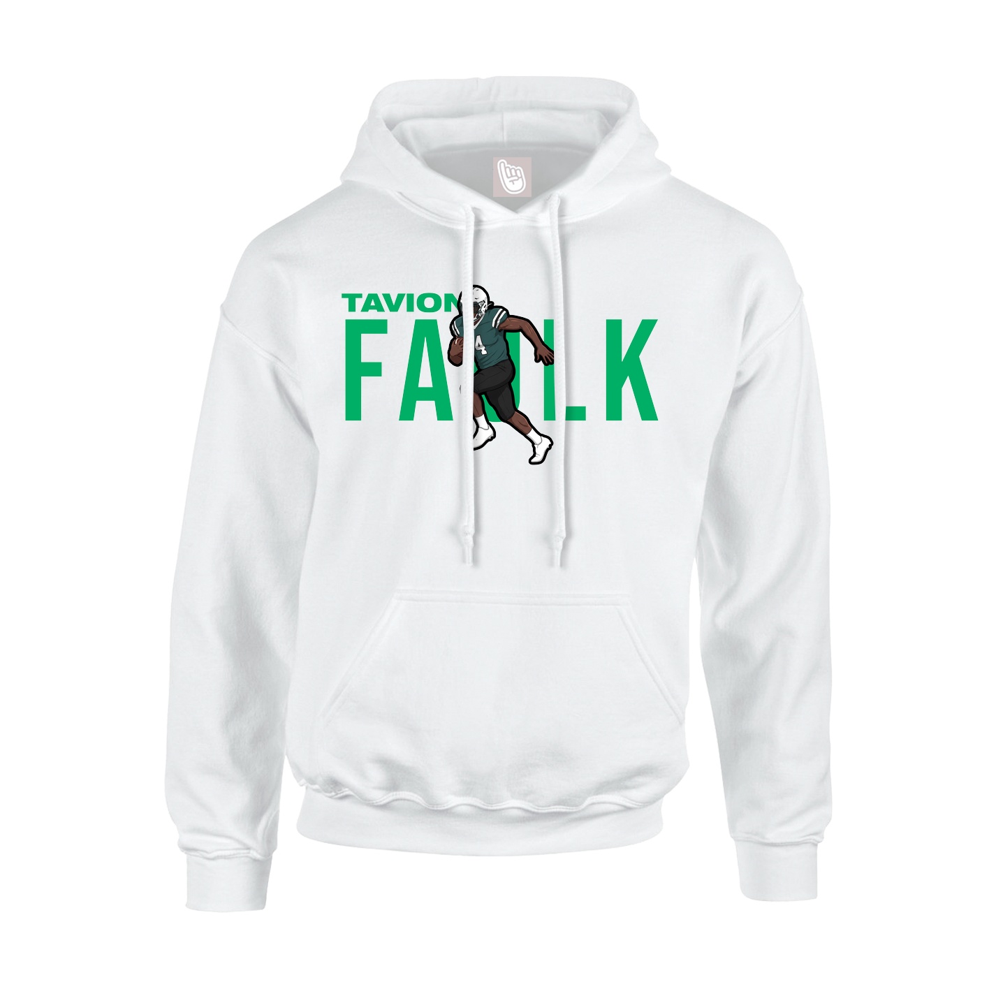 Youth Hoodie — Player Name in White