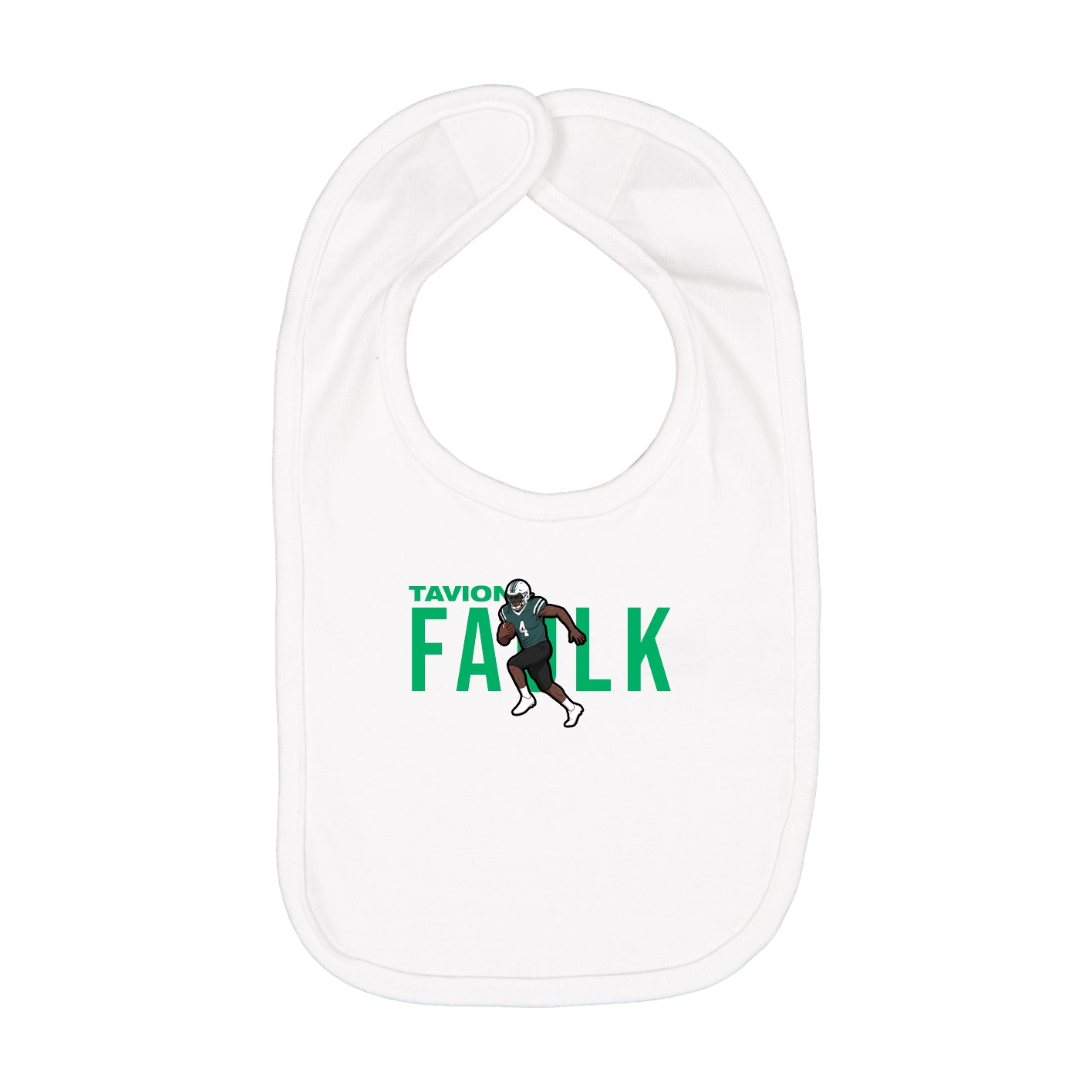 Infant Bib — Player Name in White