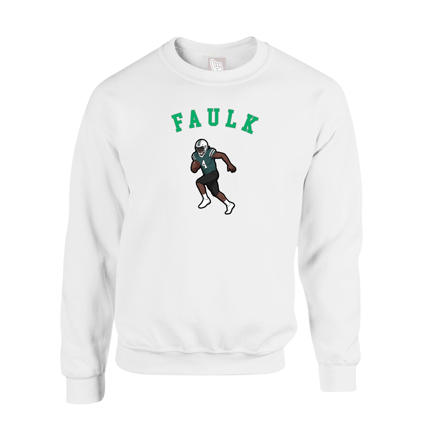 Fleece Crew — Shirsey Arch in White