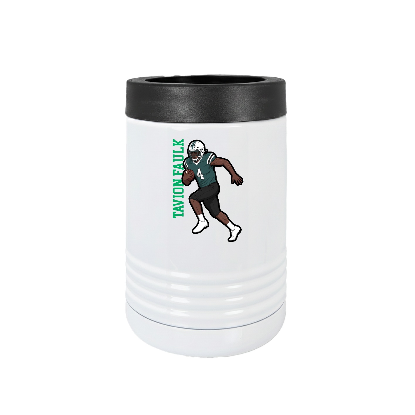 Beverage Holder — Name Vertical in White