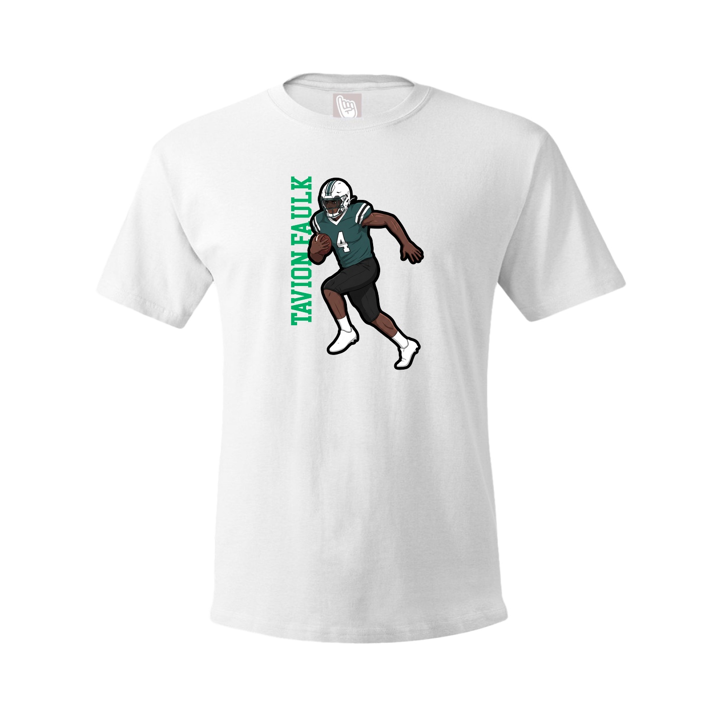 Tee — Name Vertical in White