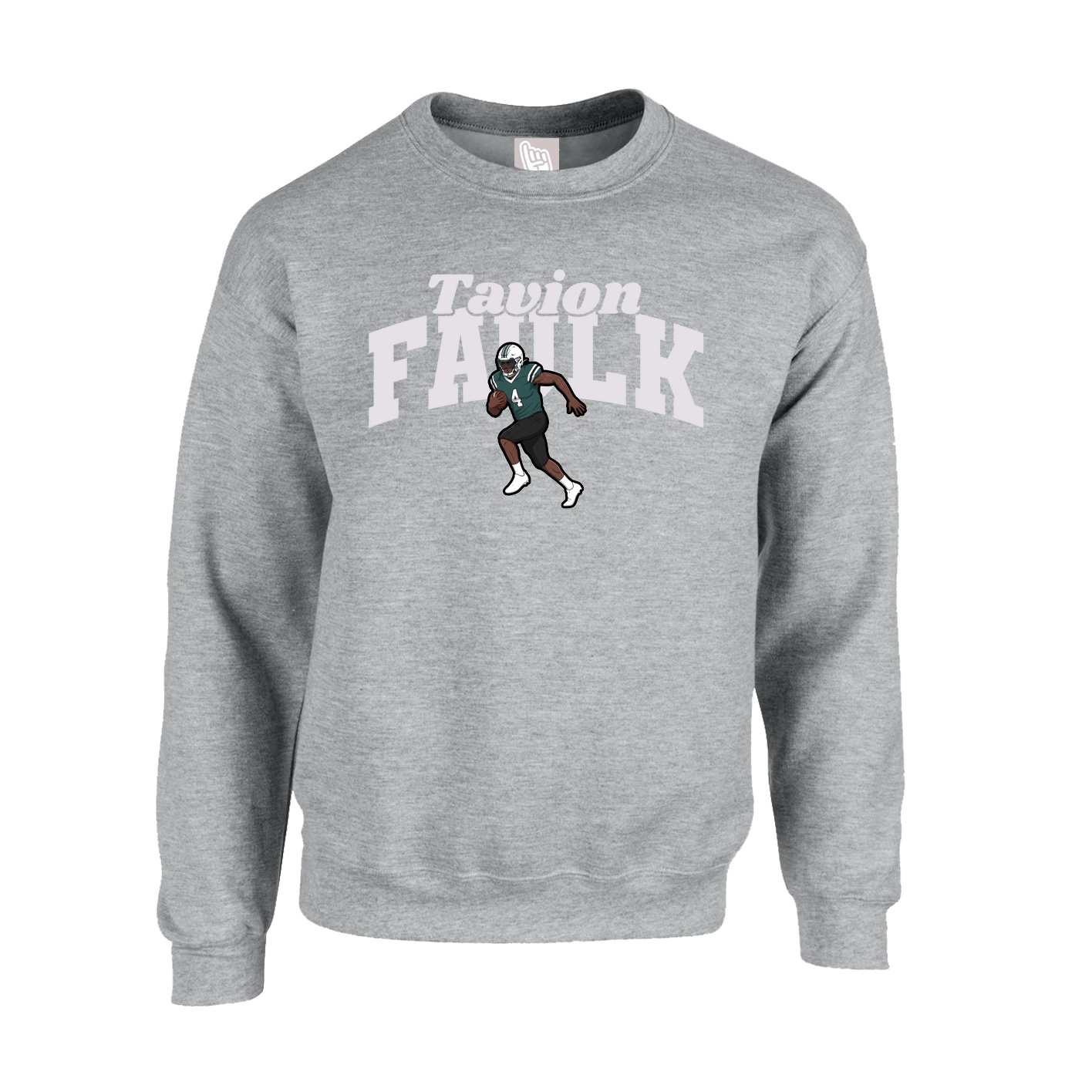 Fleece Crew — Signature Arch in Grey
